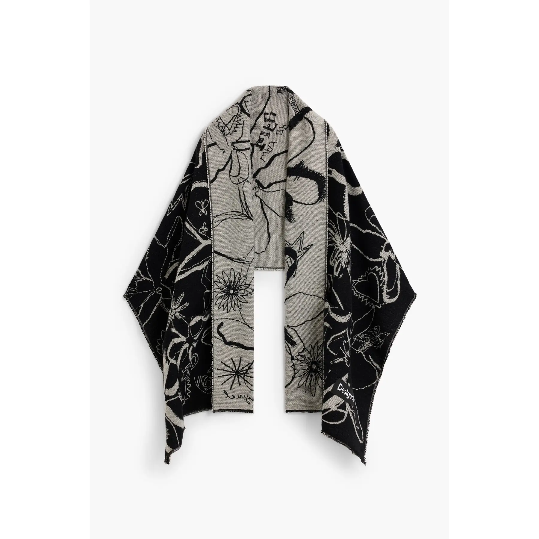 Desigual Women's Multicolore Woven Jacquard Scarf