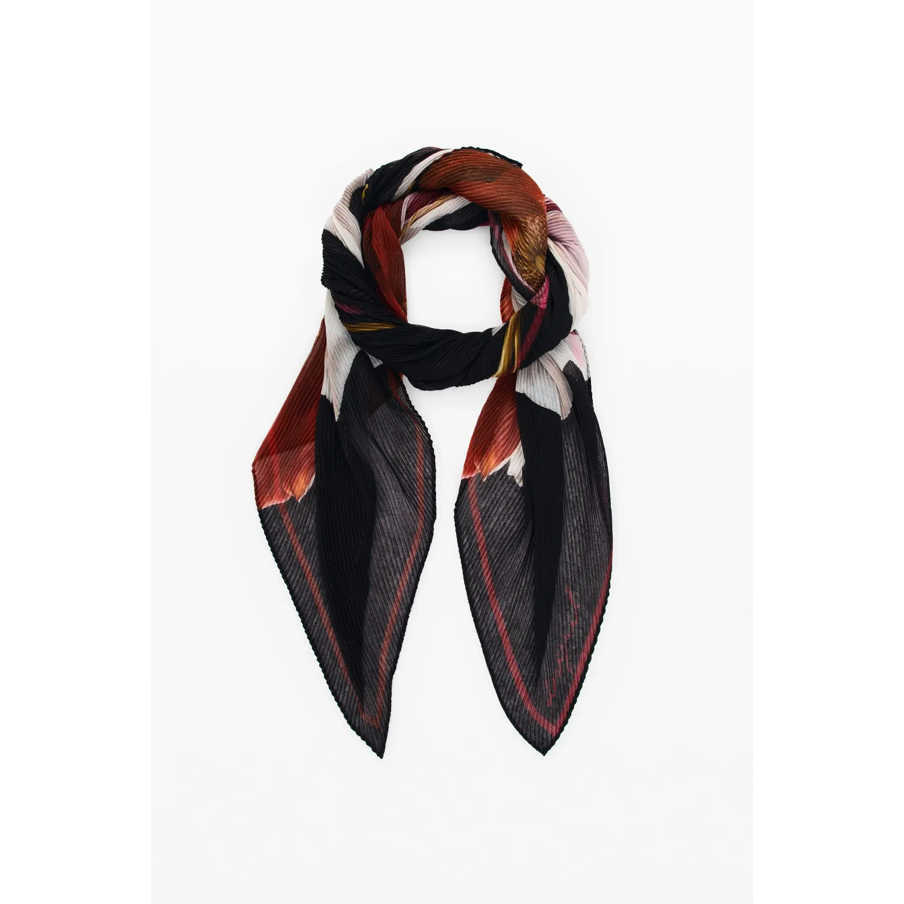 Desigual Donna Noir Foulard Da Rosea