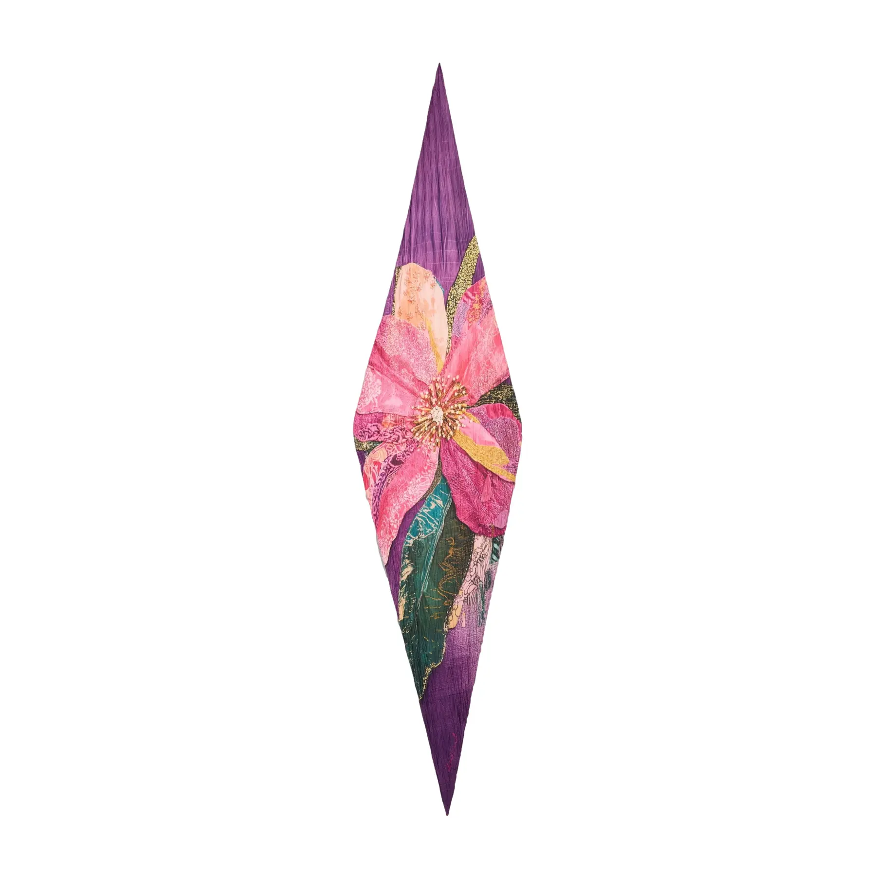 Desigual Women's Violet Floral Silk Scarf