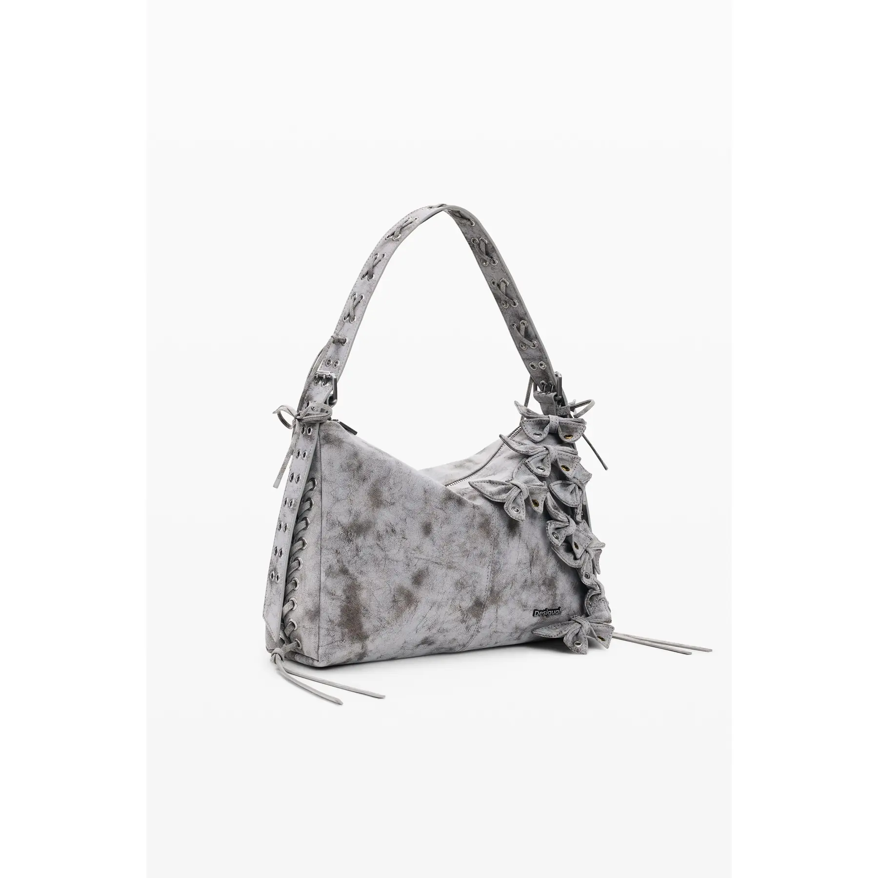 Desigual Damen Gris Schultertasche Nickel Leiria