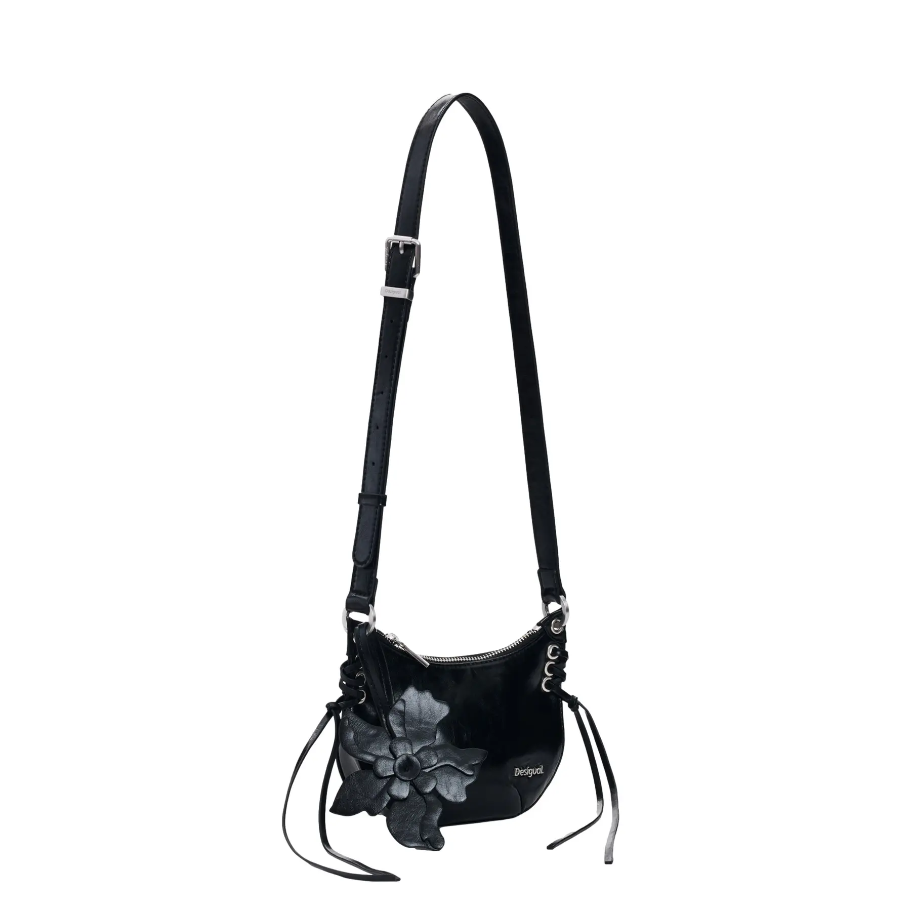 Desigual Damen Noir Umhängetasche Mit Reißverschluss