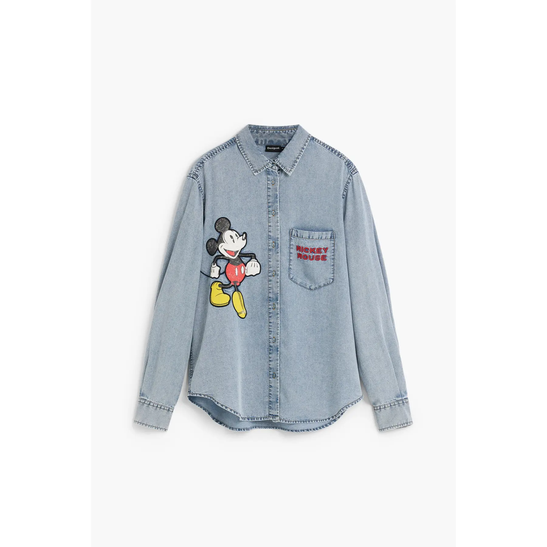 Desigual Donna Bleu Camicia Da Mickey