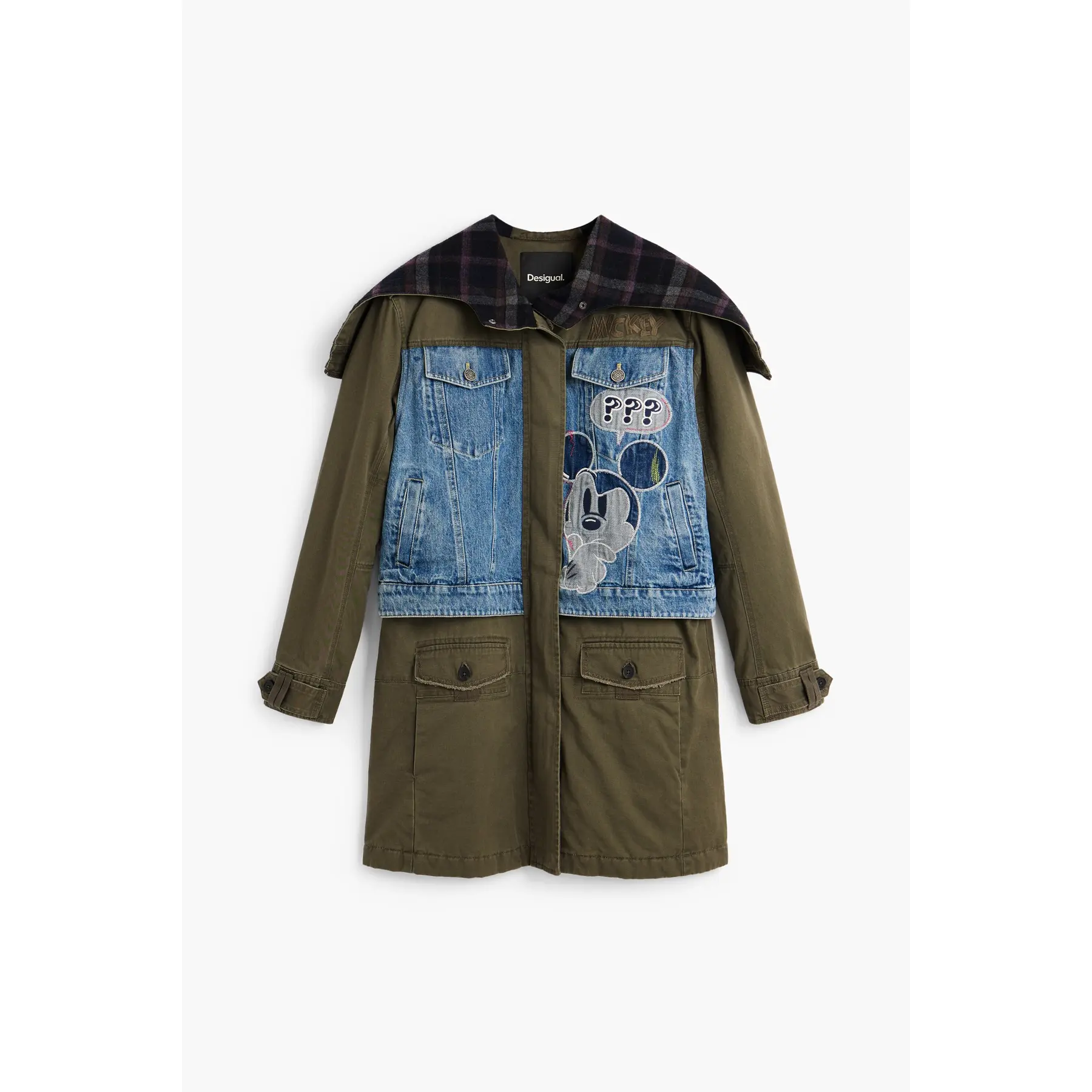 Desigual Damen Vert Parka Mickey