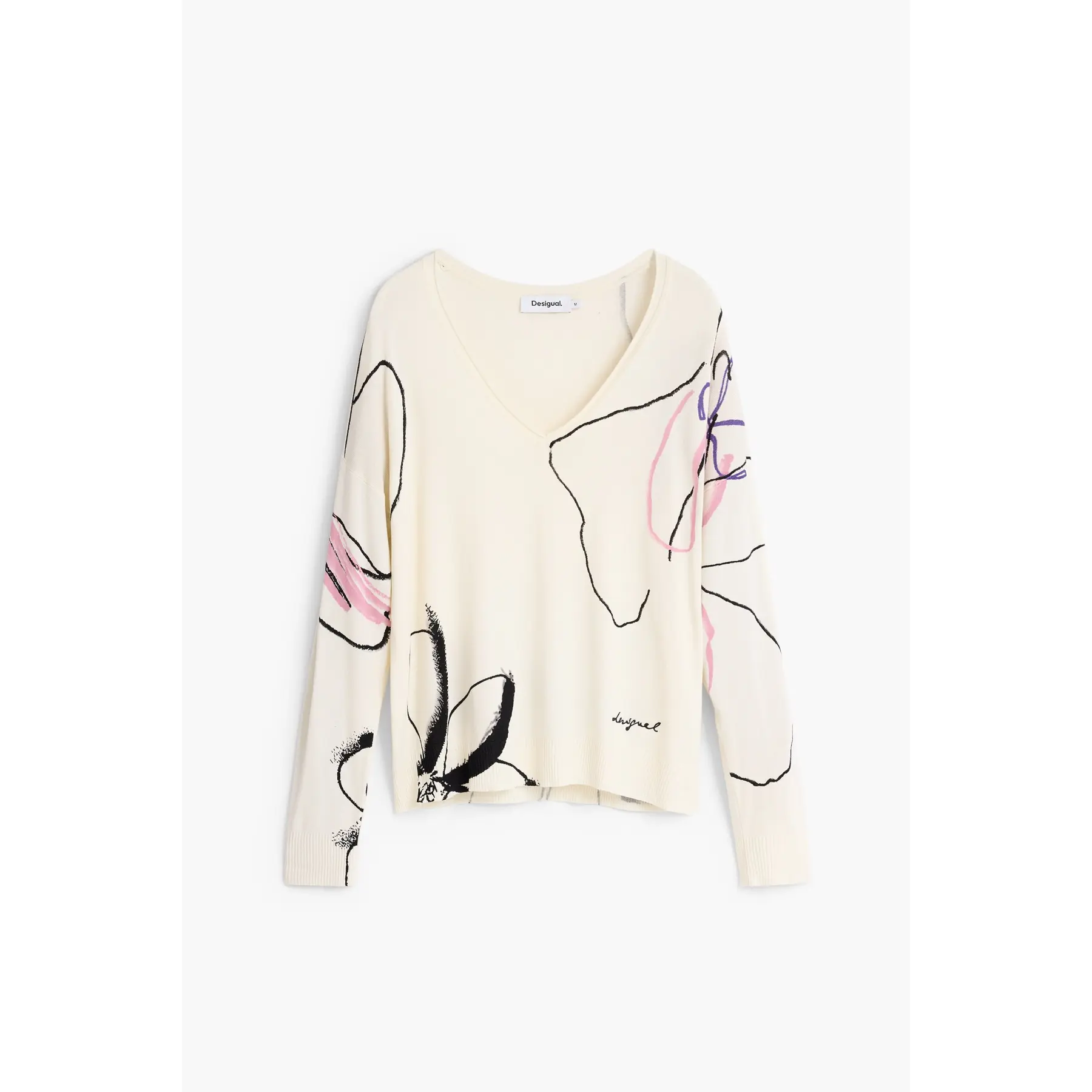Desigual Femme Blanc Pull