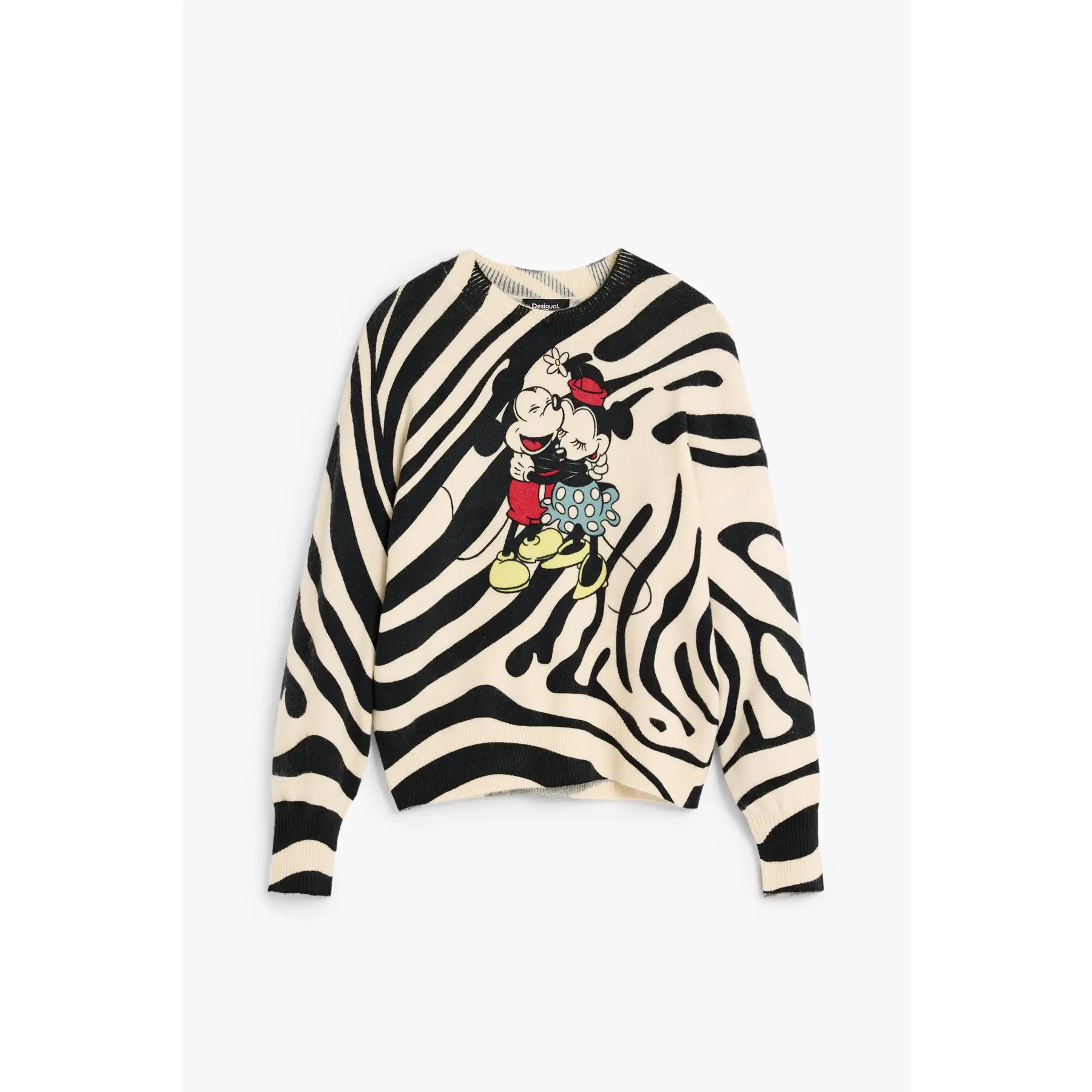 Desigual Damen Blanc Pullover Hug Mickey