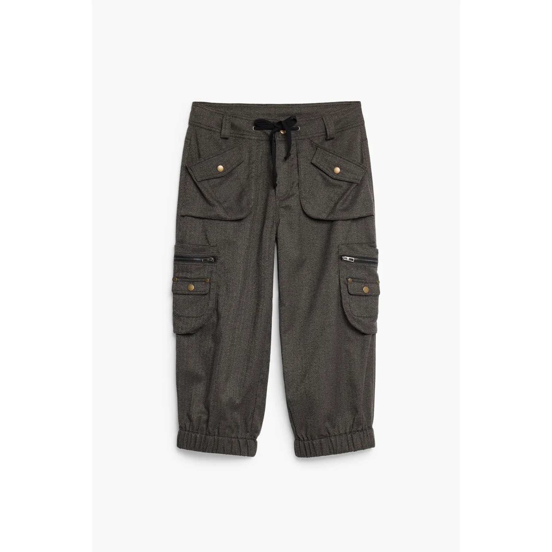 Desigual Women's Gris Cargo Trousers Urban