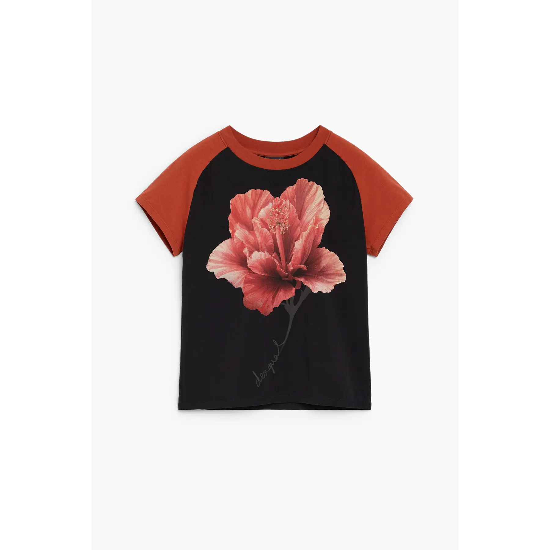 Desigual Donna Noir T-Shirt Da Tebas