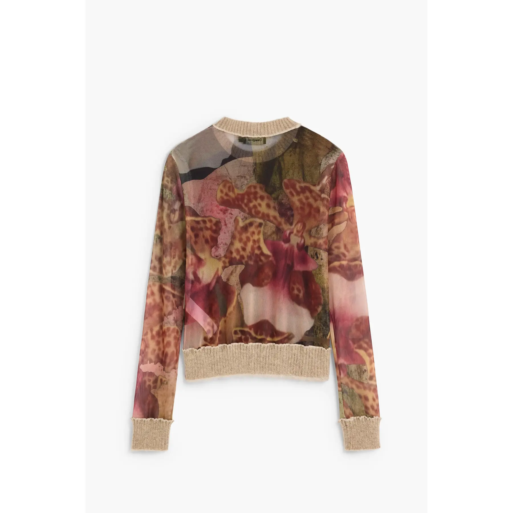 Desigual Women's Marron T-Shirt La Vida Es Chula
