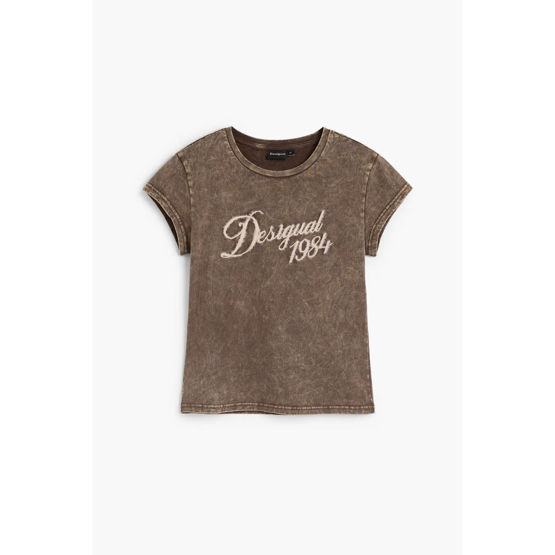 Desigual Women's Gris T-Shirt 1984