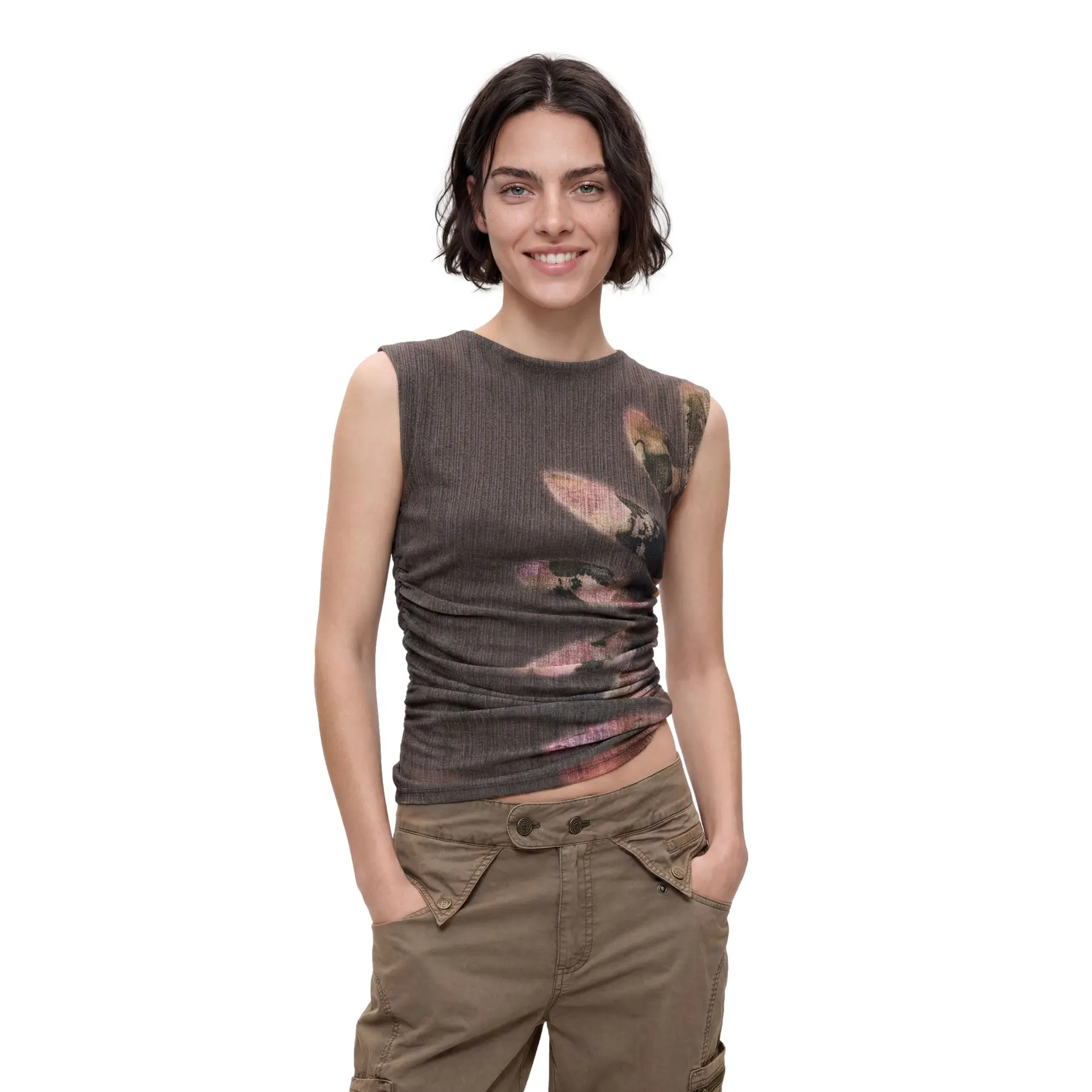 Desigual Damen Noir -Top Uma