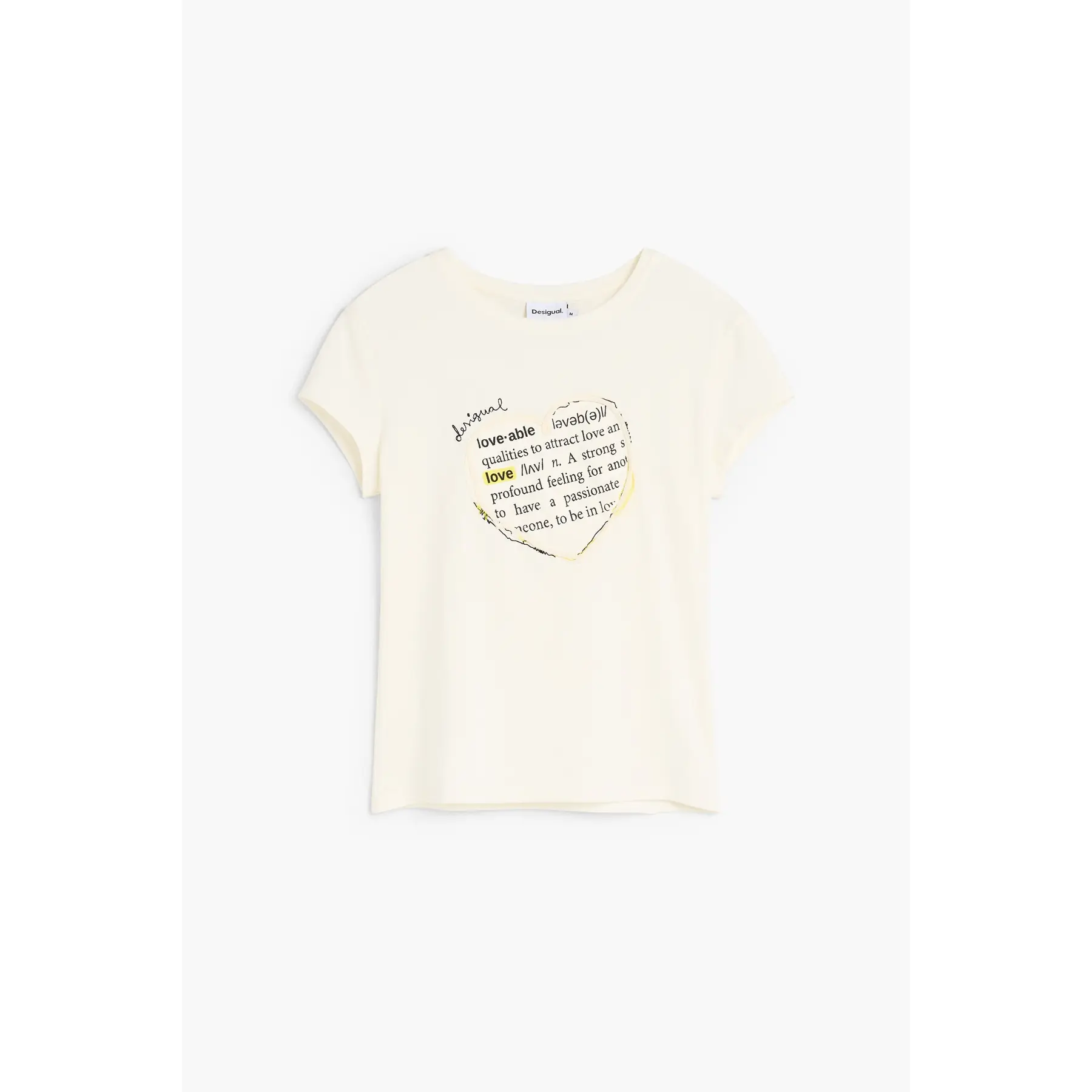 Desigual Women's Blanc T-Shirt Love