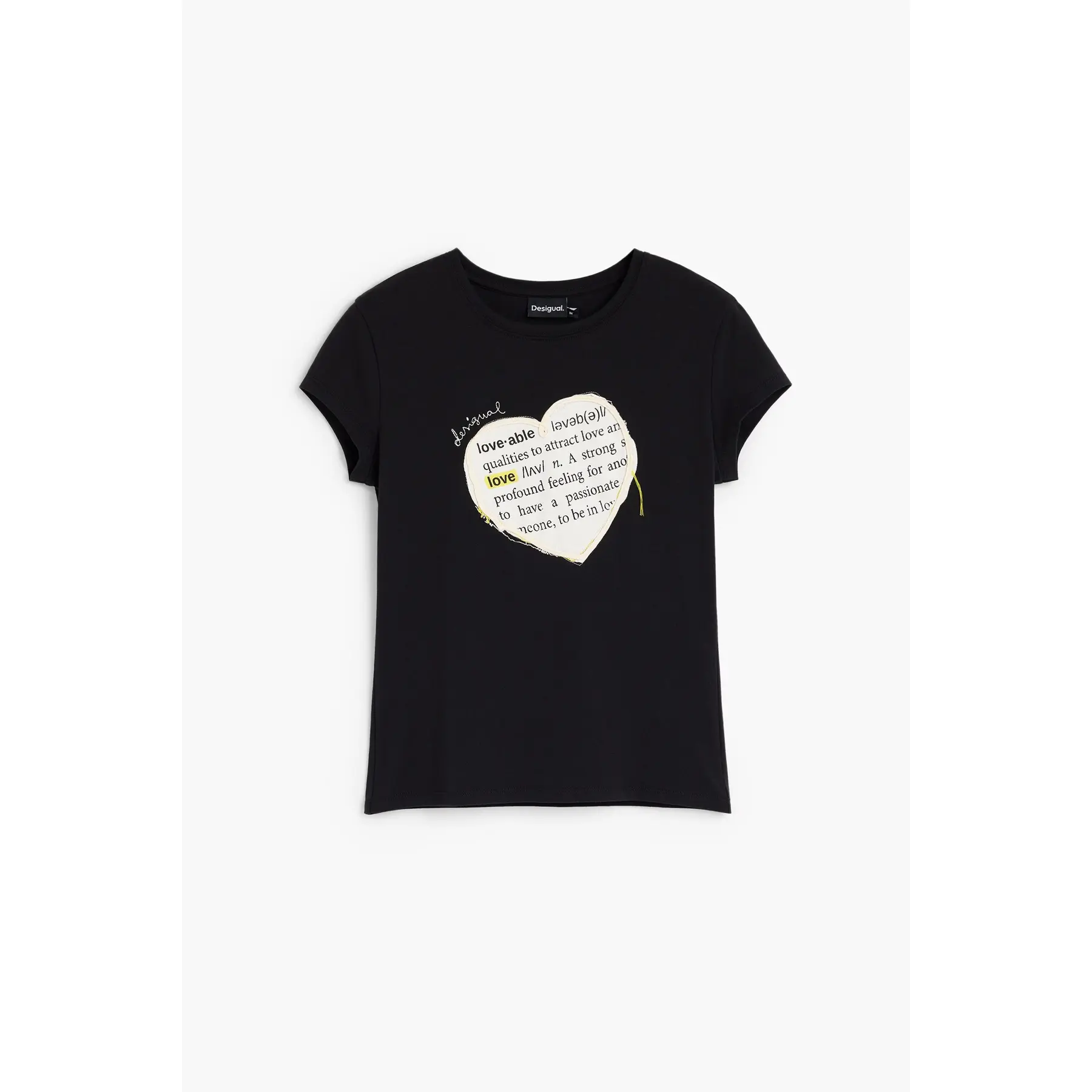 Desigual Women's Noir T-Shirt Love