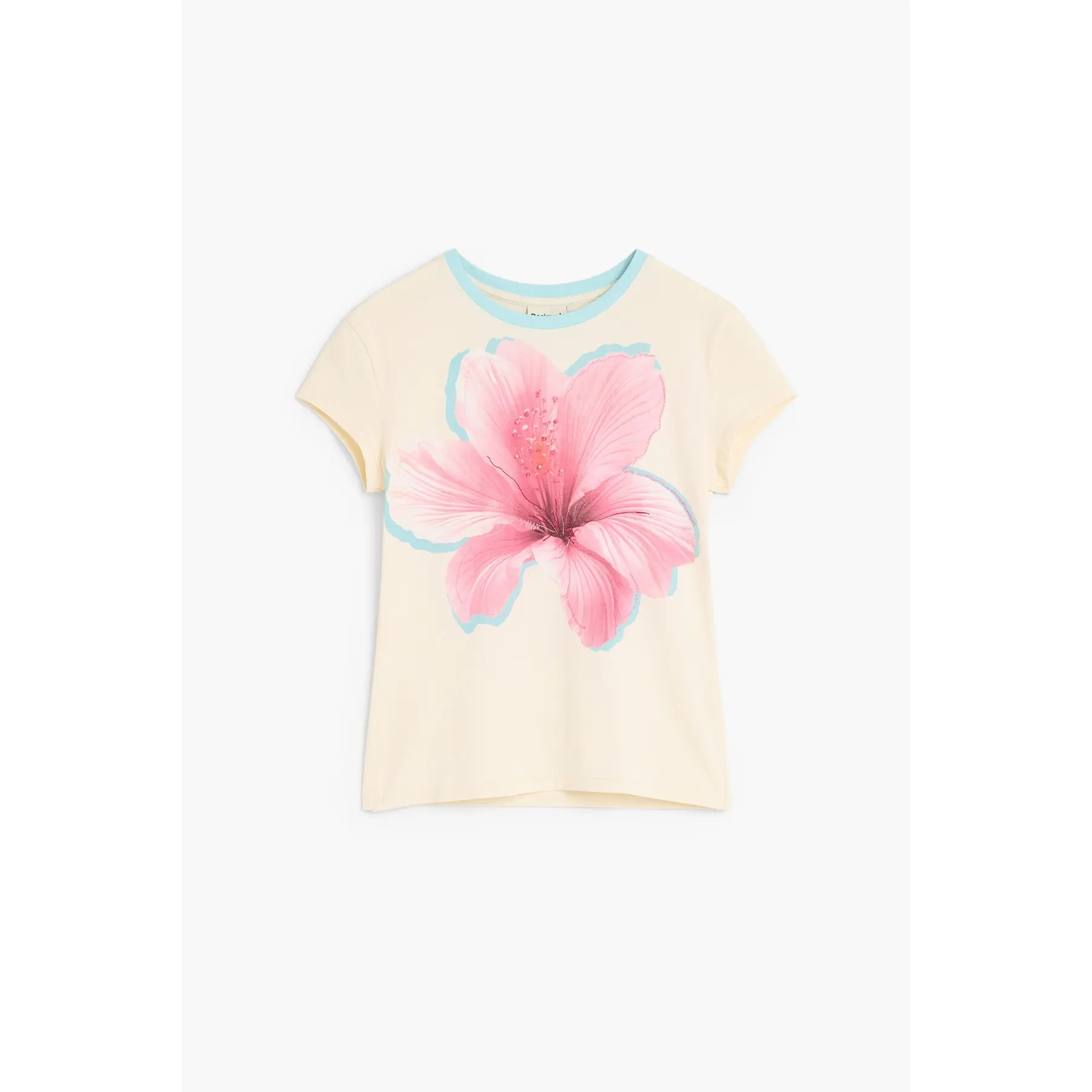 Desigual Donna Blanc T-Shirt In Fantasia Da