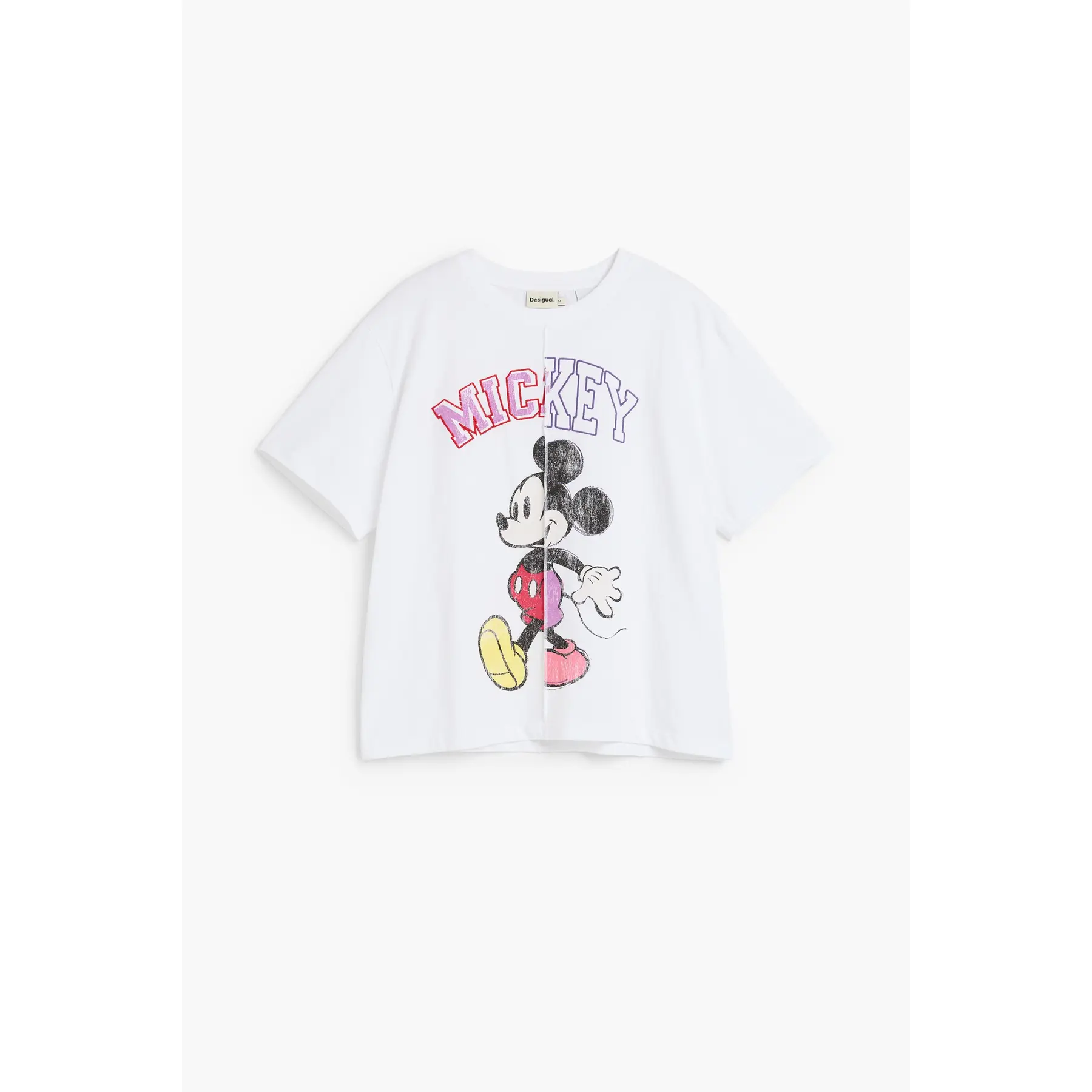 Desigual Women's Blanc T-Shirt Mickey