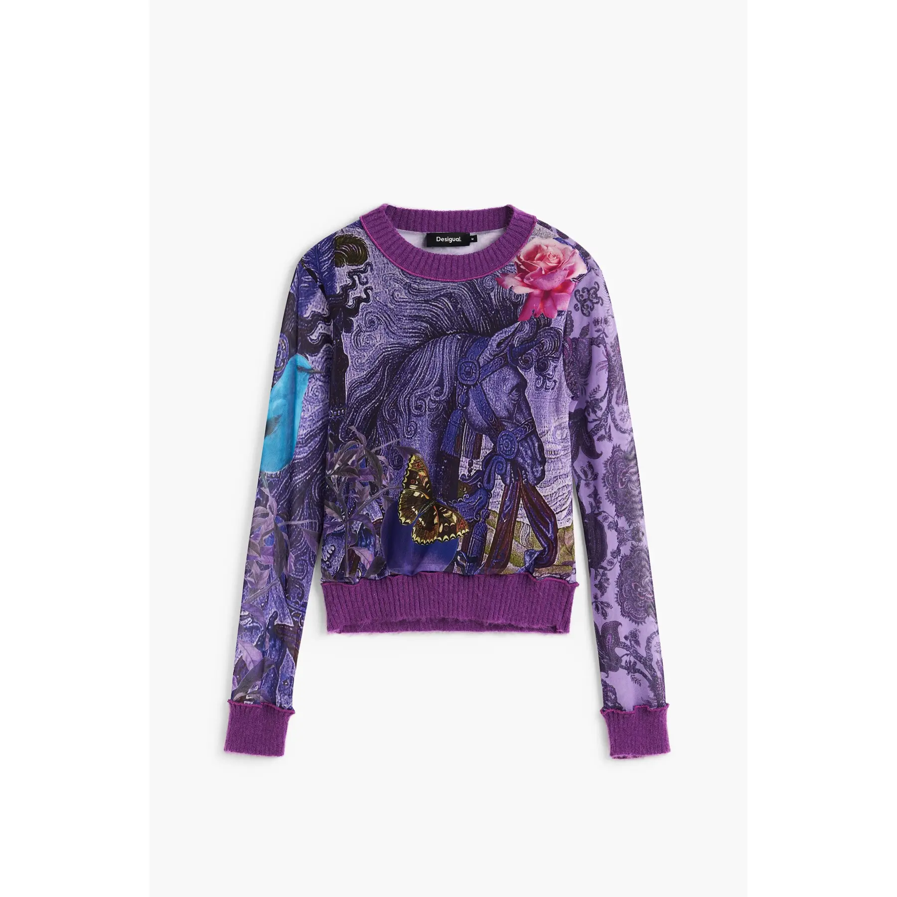 Desigual Women's Violet T-Shirt Lacroix