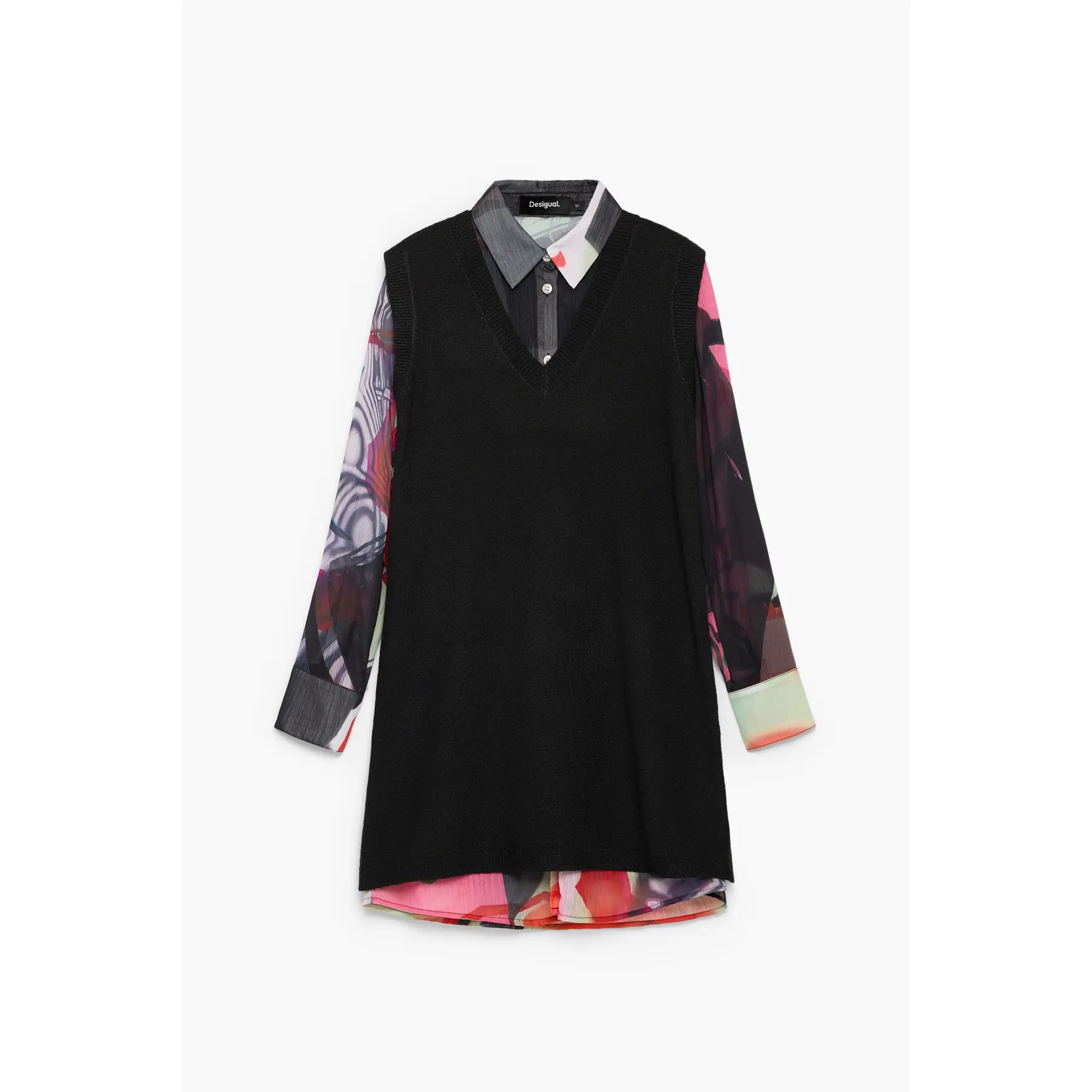 Desigual Donna Noir Vestito Da Lacroix