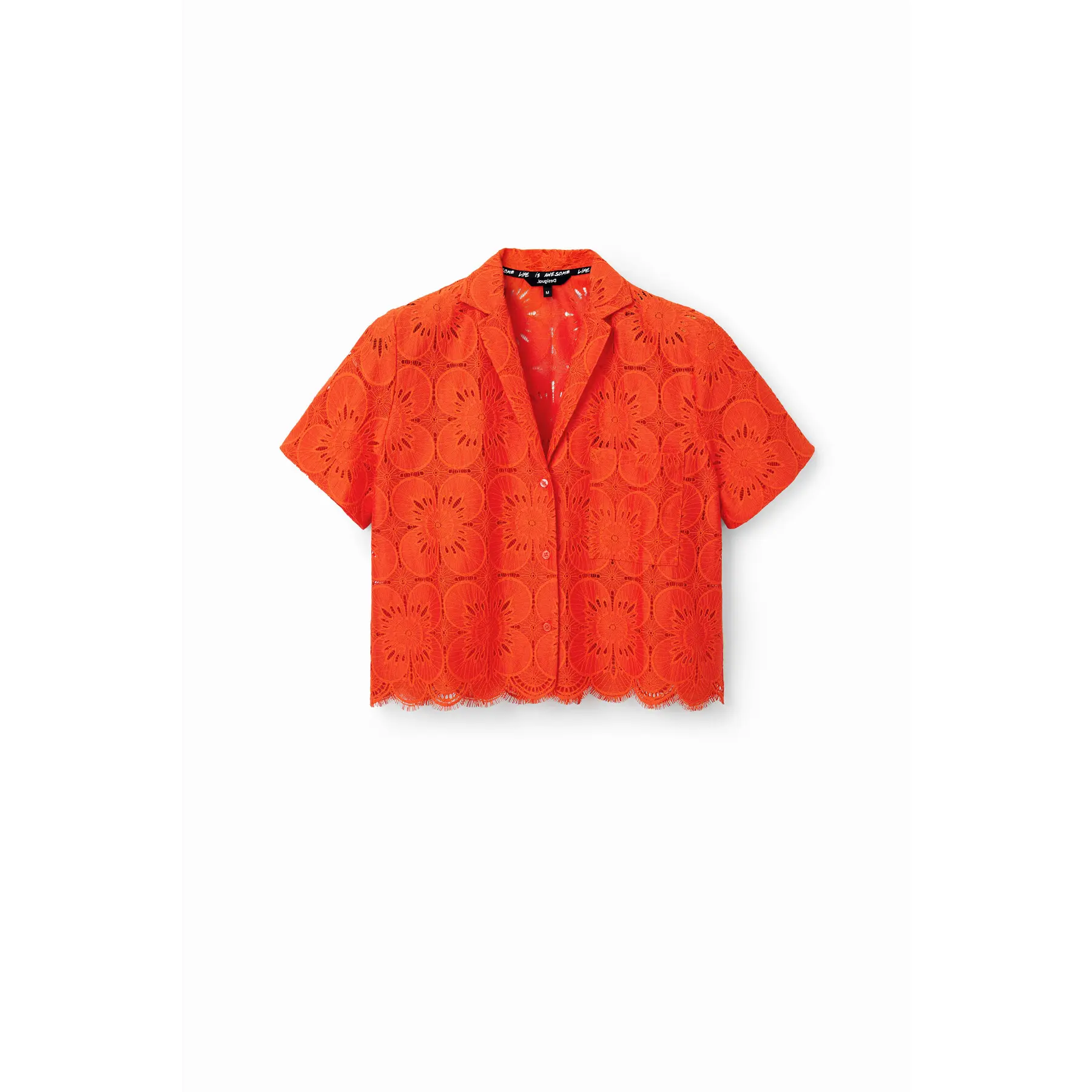 8445110390368 - Kurze Spitzenbluse Frau Desigual