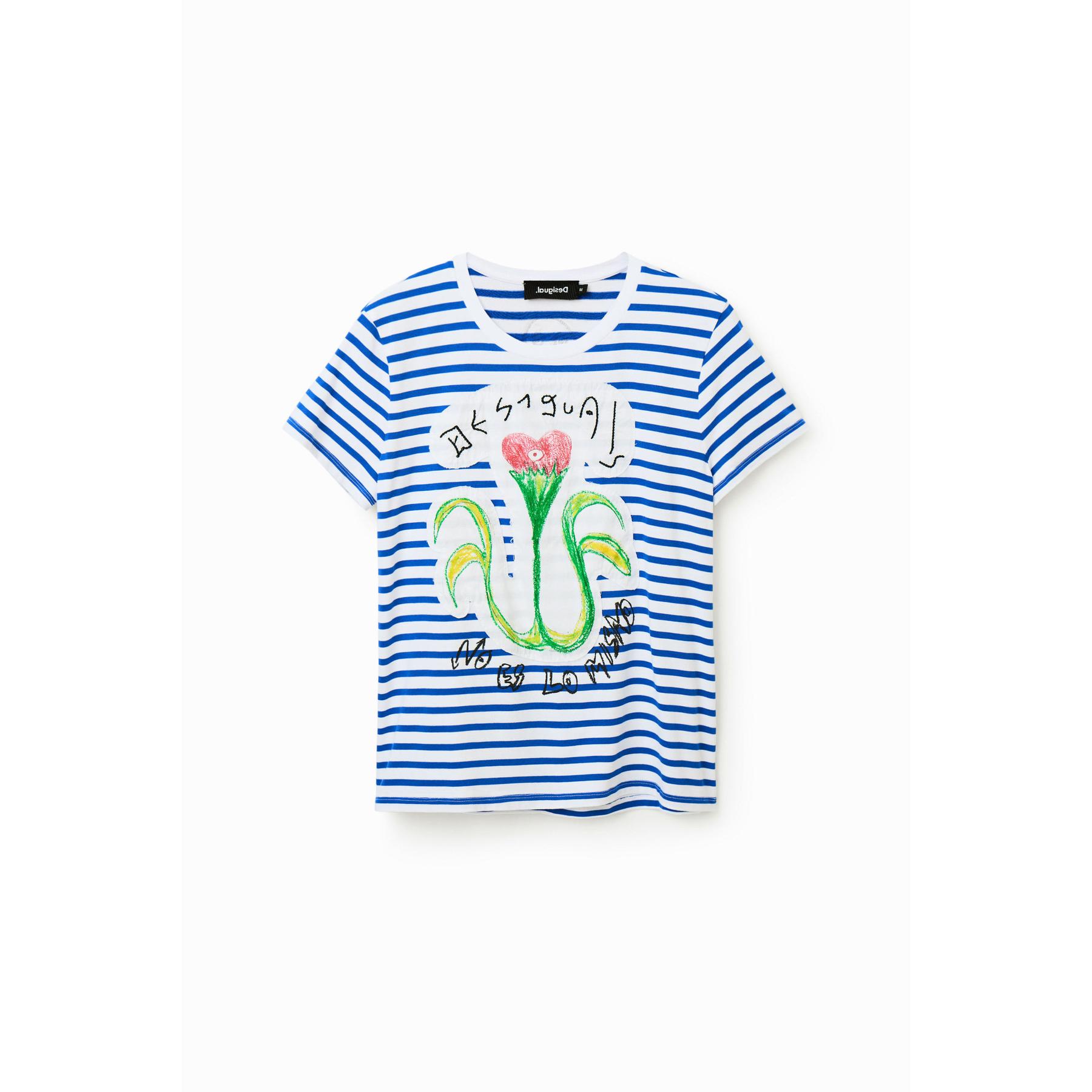 8445110392362 - T-Shirt Streifen Blume Frau Desigual 8445110392362 - T-Shirt Streifen Blume Frau Desigual