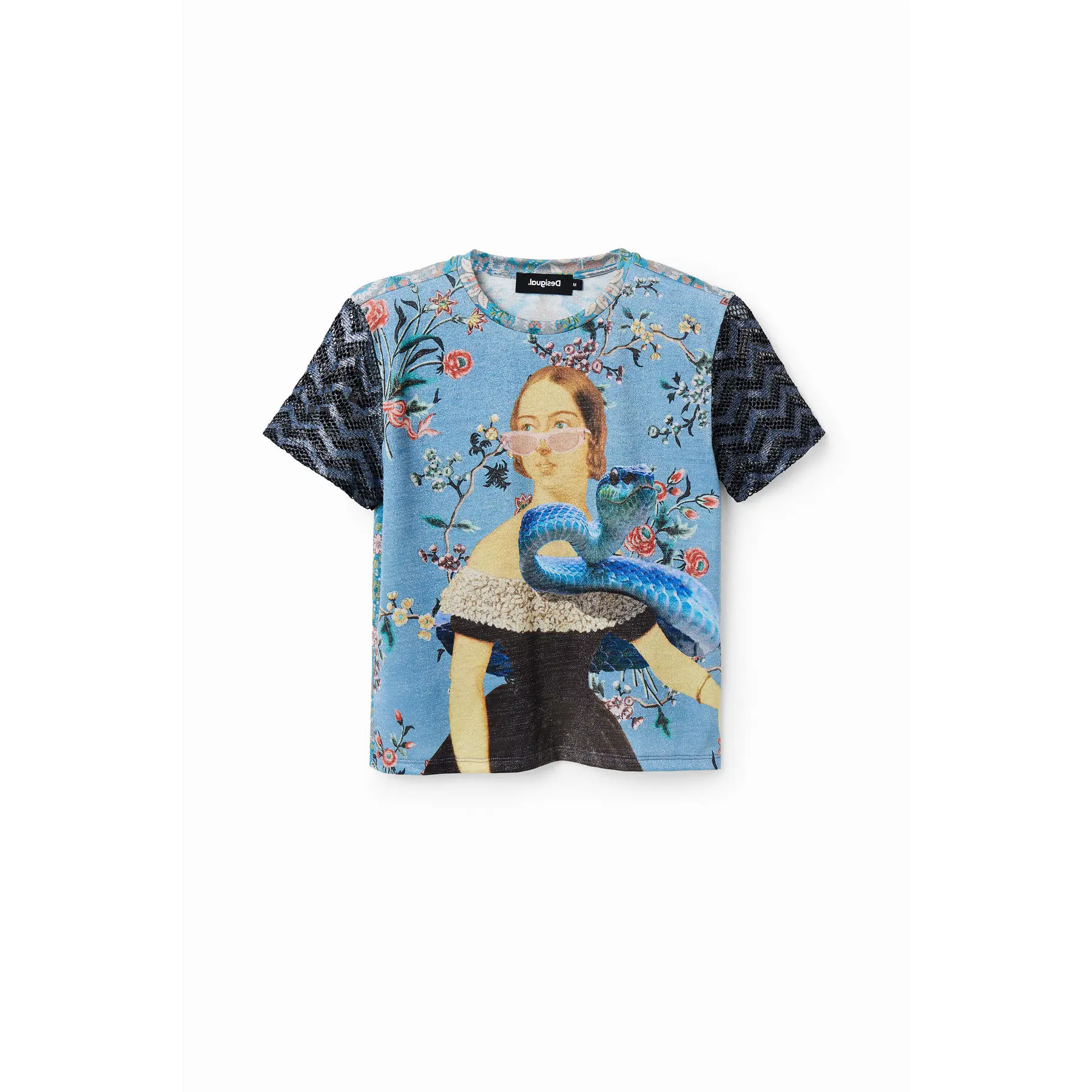 8445110402634 - T-Shirt Collage Mesh Frau Desigual