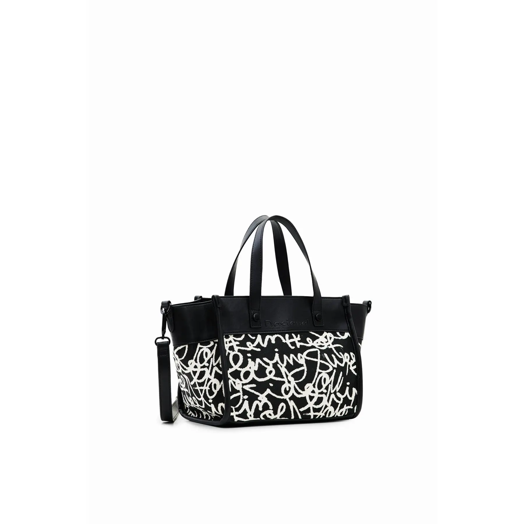 8445110450550 - Mittelgroße Umhängetasche Canvas Text Frau Desigual