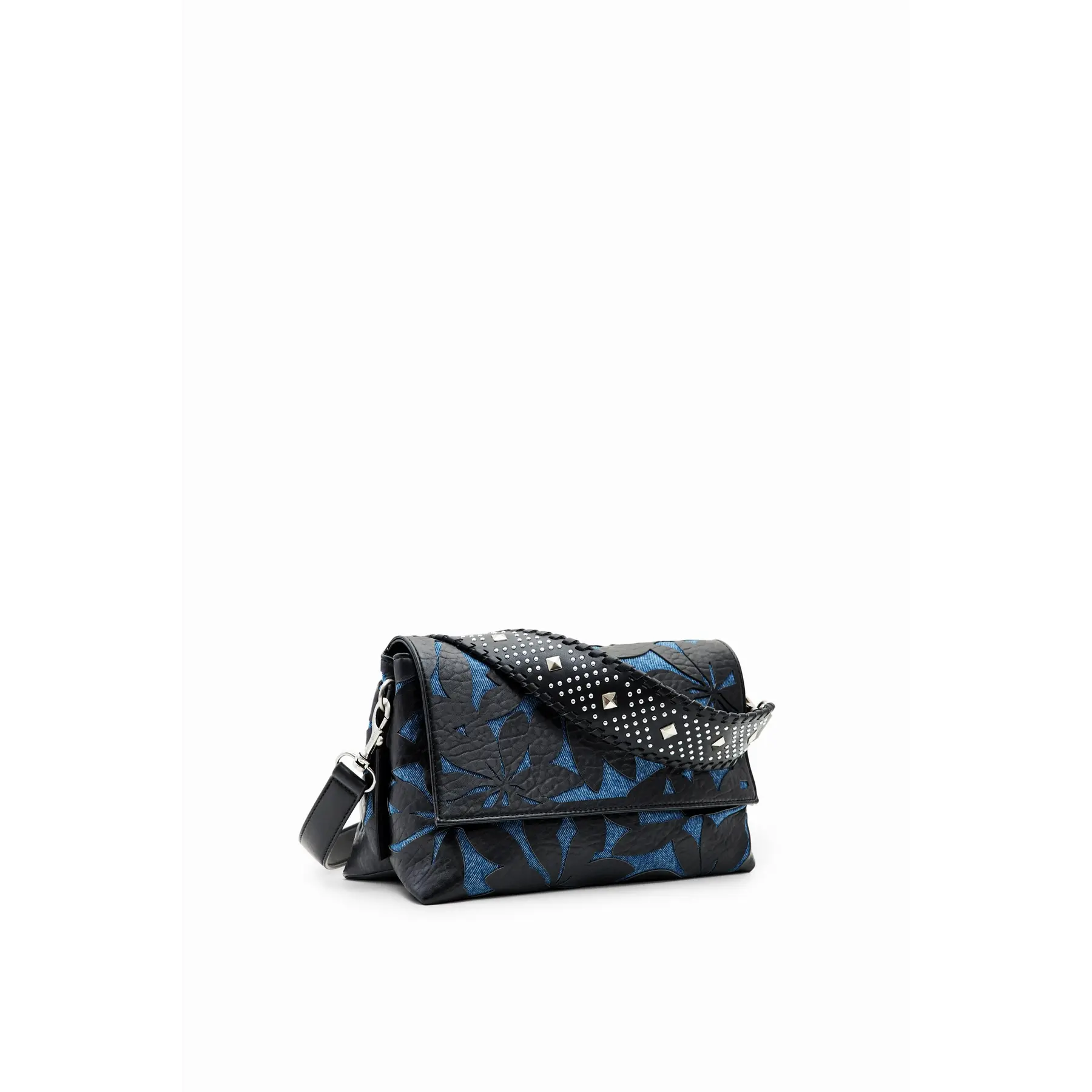 8445110451915 - Mittelgroße Umhängetasche mit geprägten Blumen Frau Desigual