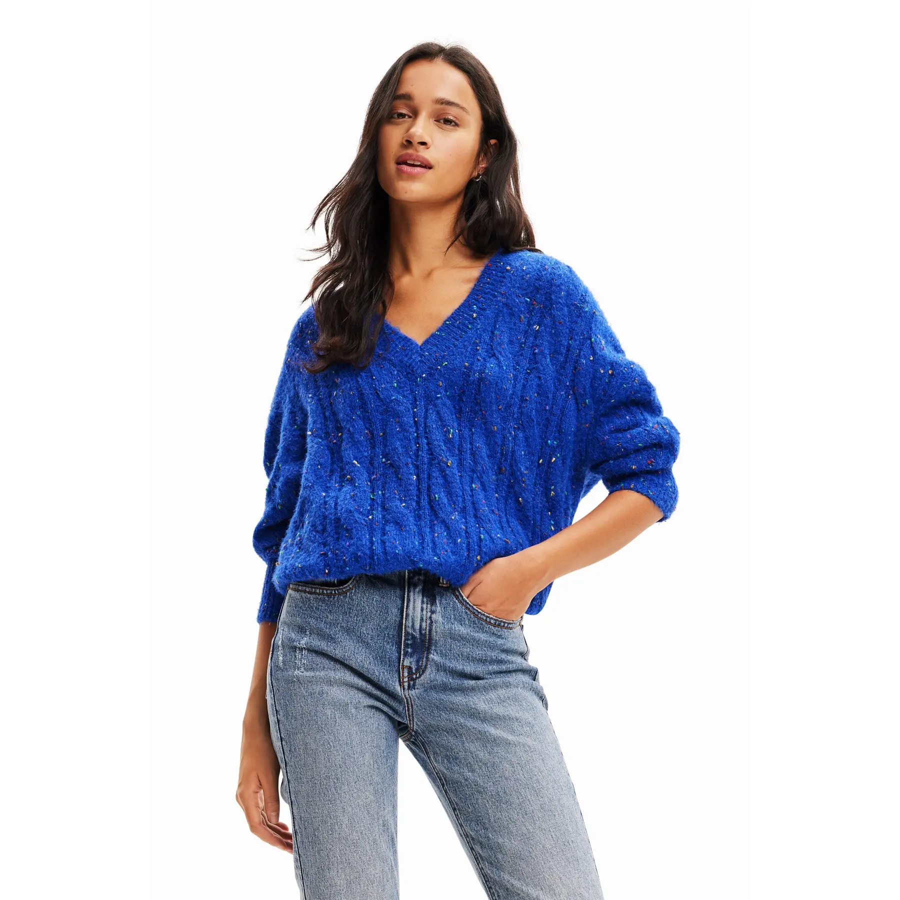 8445110482032 - Oversize-Pullover Zöpfe Damen Desigual