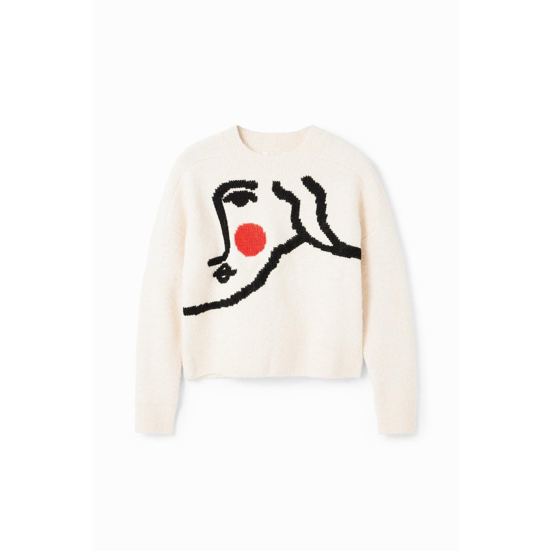 8445110453971 - Oversize-Pullover Gesicht Frau Desigual