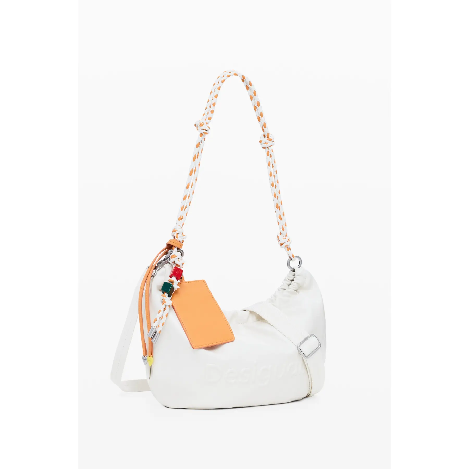 Desigual Donna Blanc Borsa A Tracolla Da Half Logo Waverly