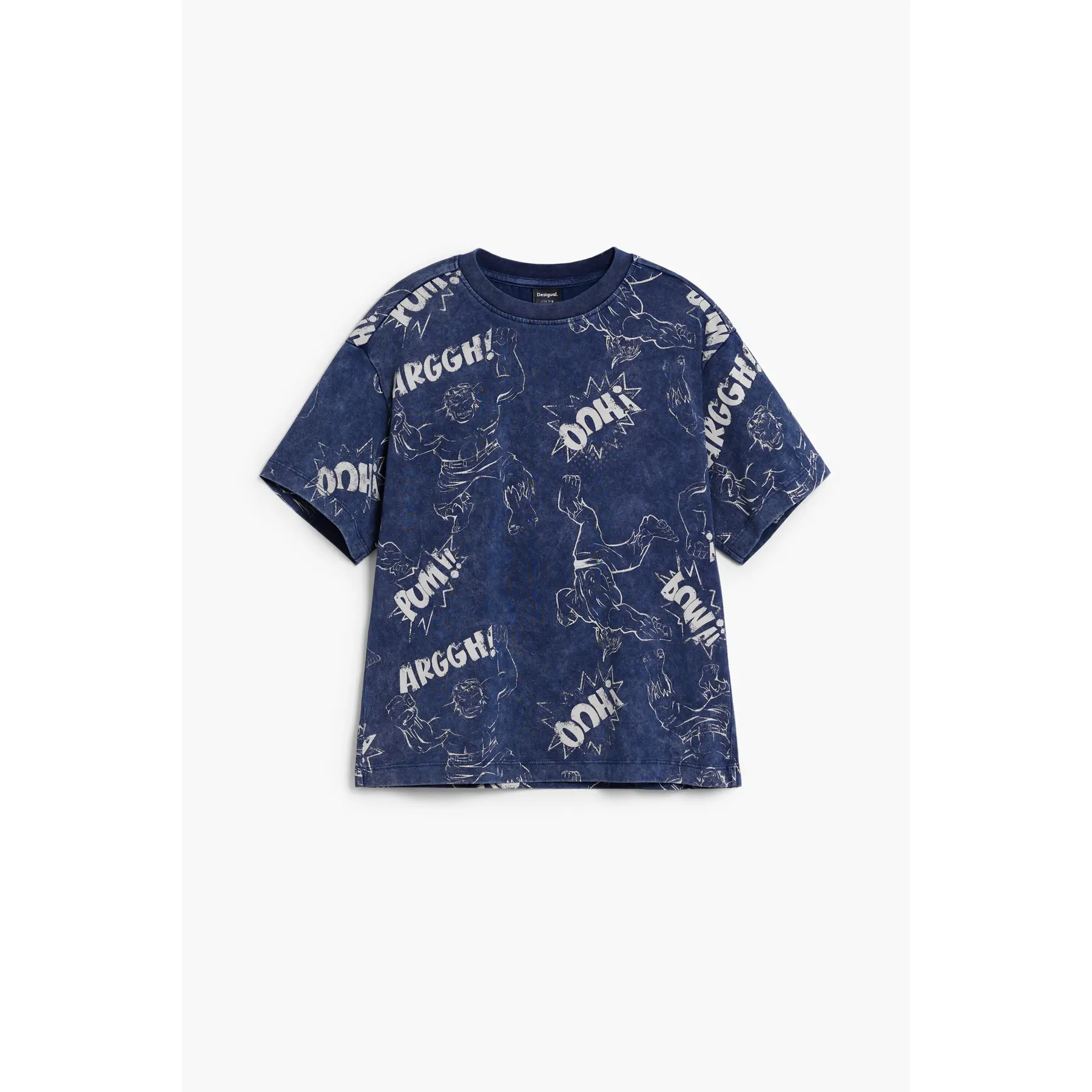 Desigual Boys Bleu Kid's T-Shirt Marvel