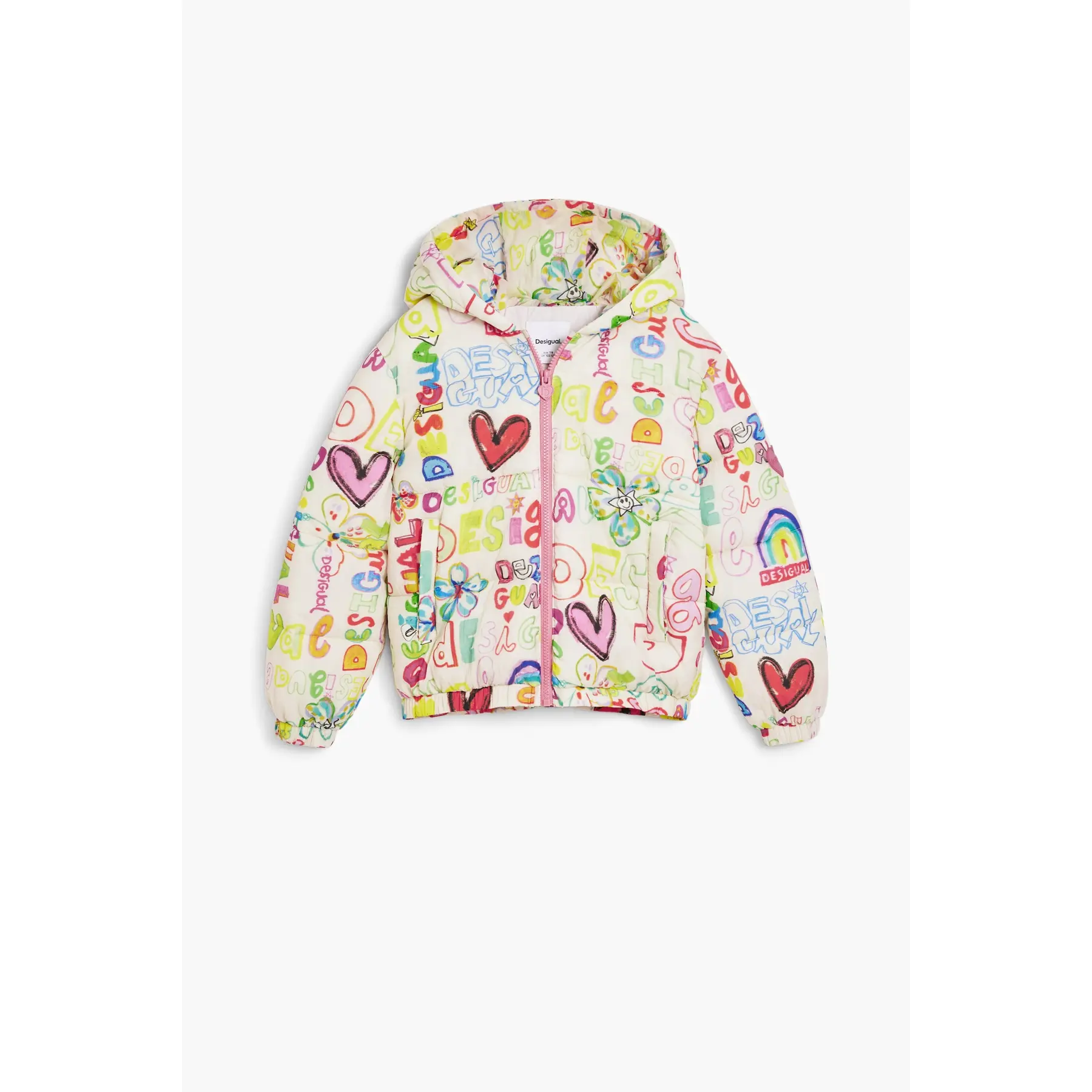 Desigual Mädchen Multicolore -Daunenjacke Mit Kapuze Olivia