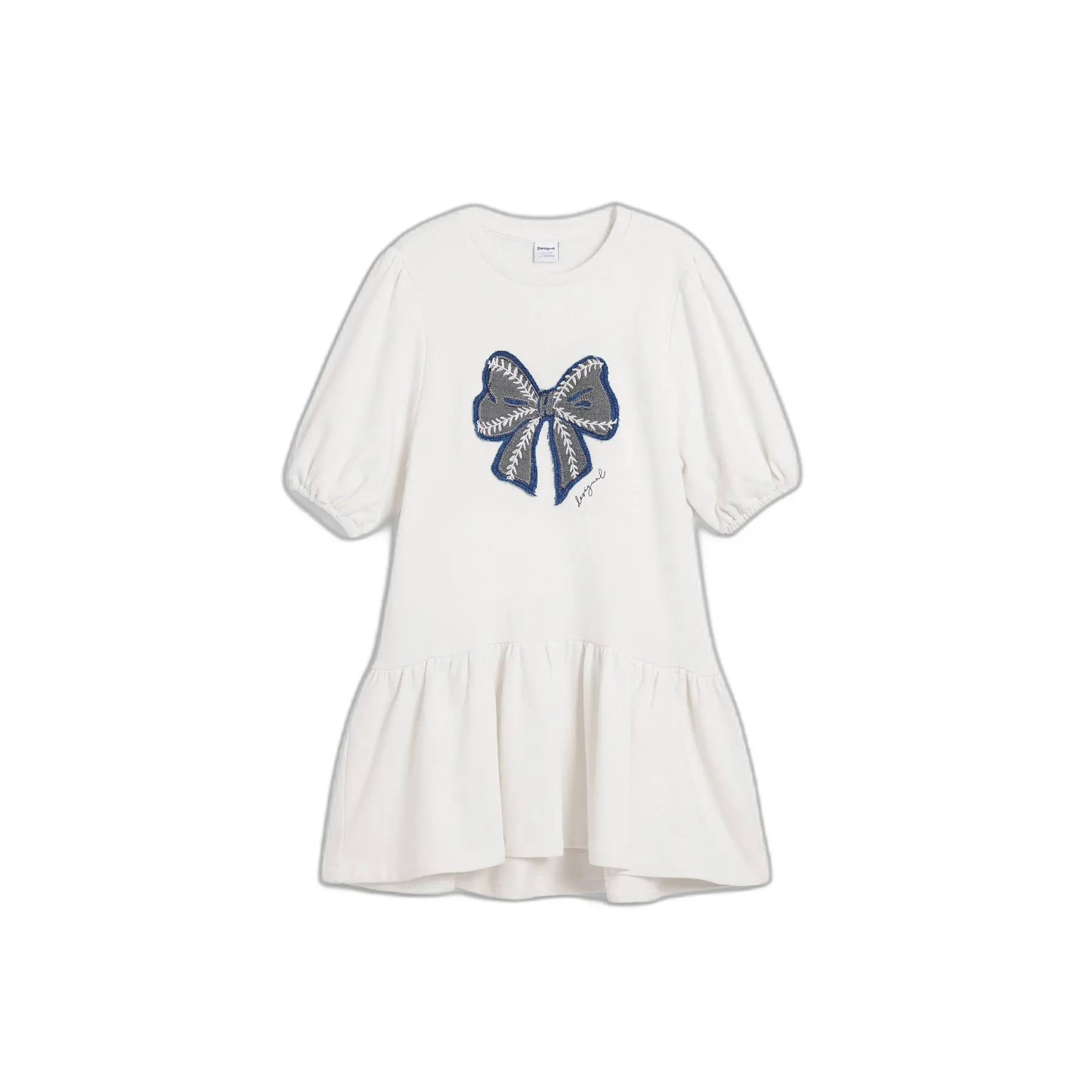 Desigual Mädchen Blanc Kleid Vilma