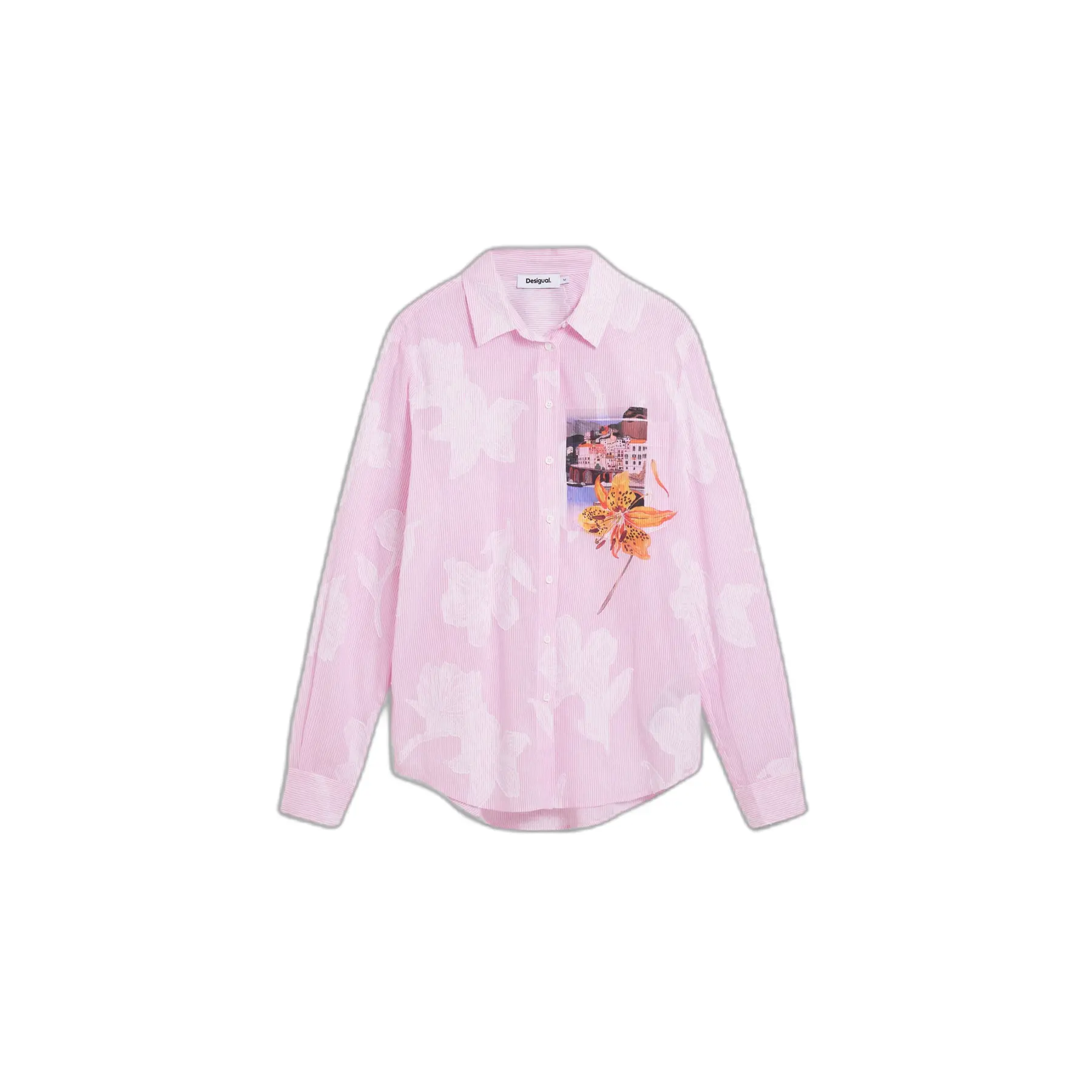 Desigual Damen Rose Langarmshirt Pinkjac