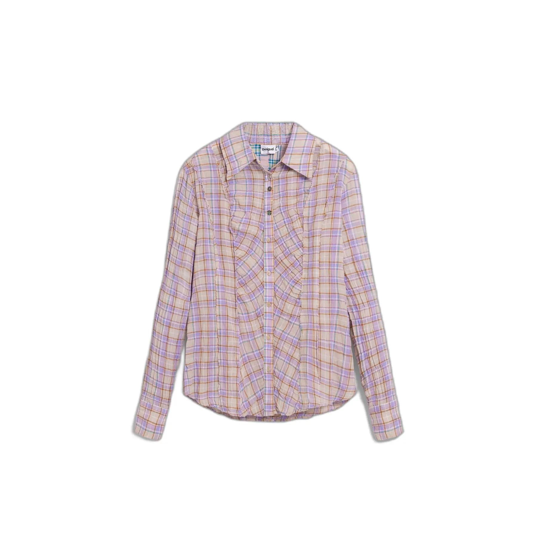 Desigual Donna Violet Camicia Da A Maniche Lunghe Yana