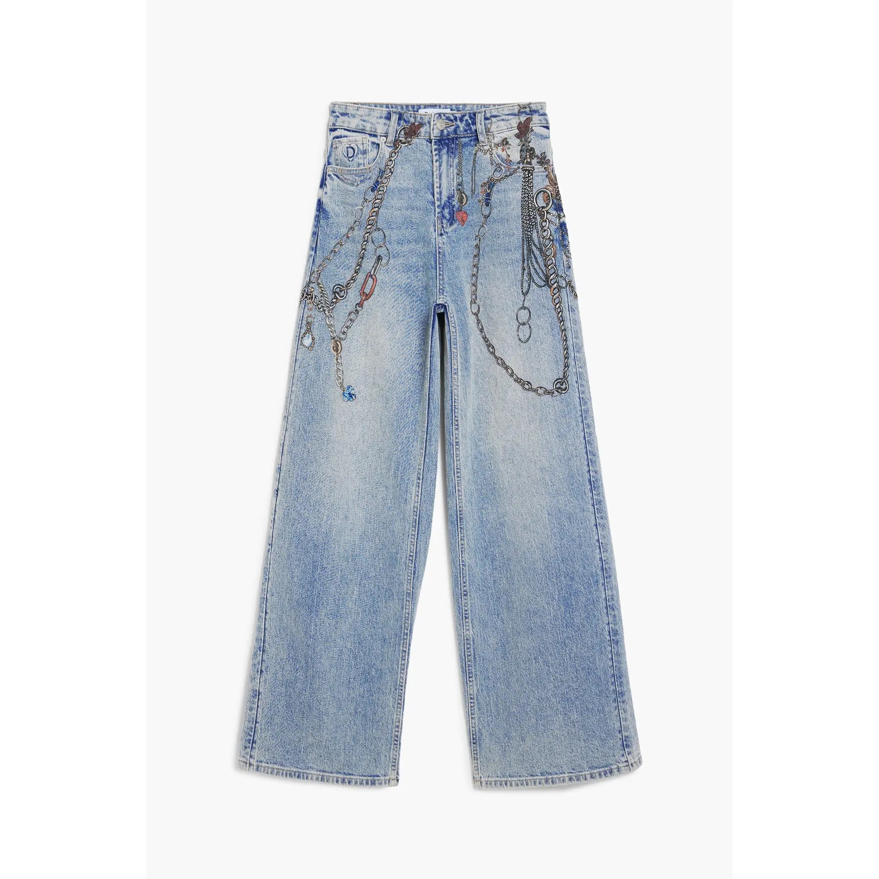 Desigual Donna Bleu Jeans Da Paint