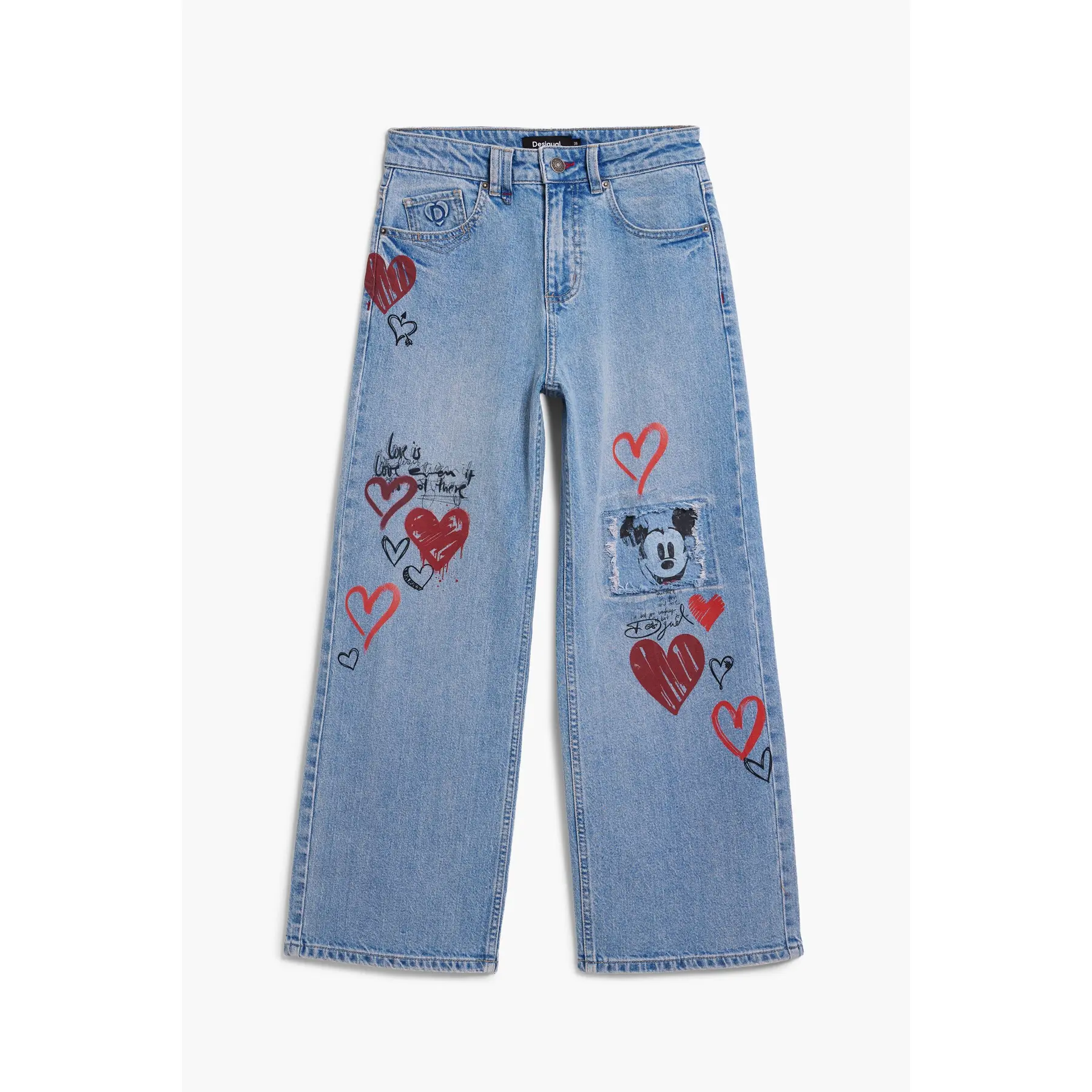 Desigual Donna Bleu Jeans Da Mickey