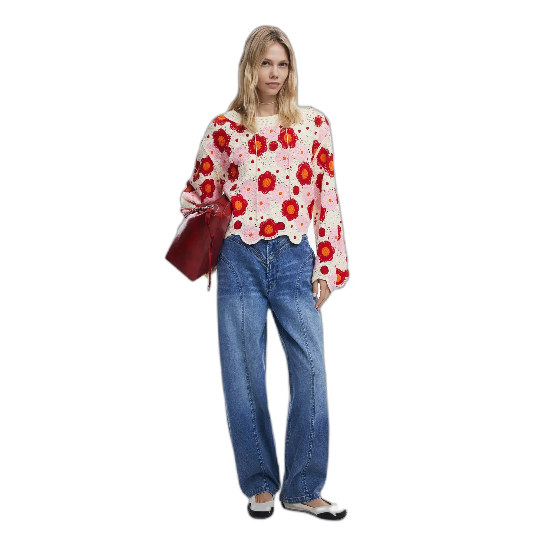 Desigual Women's Rouge Woman Sweater Noruega