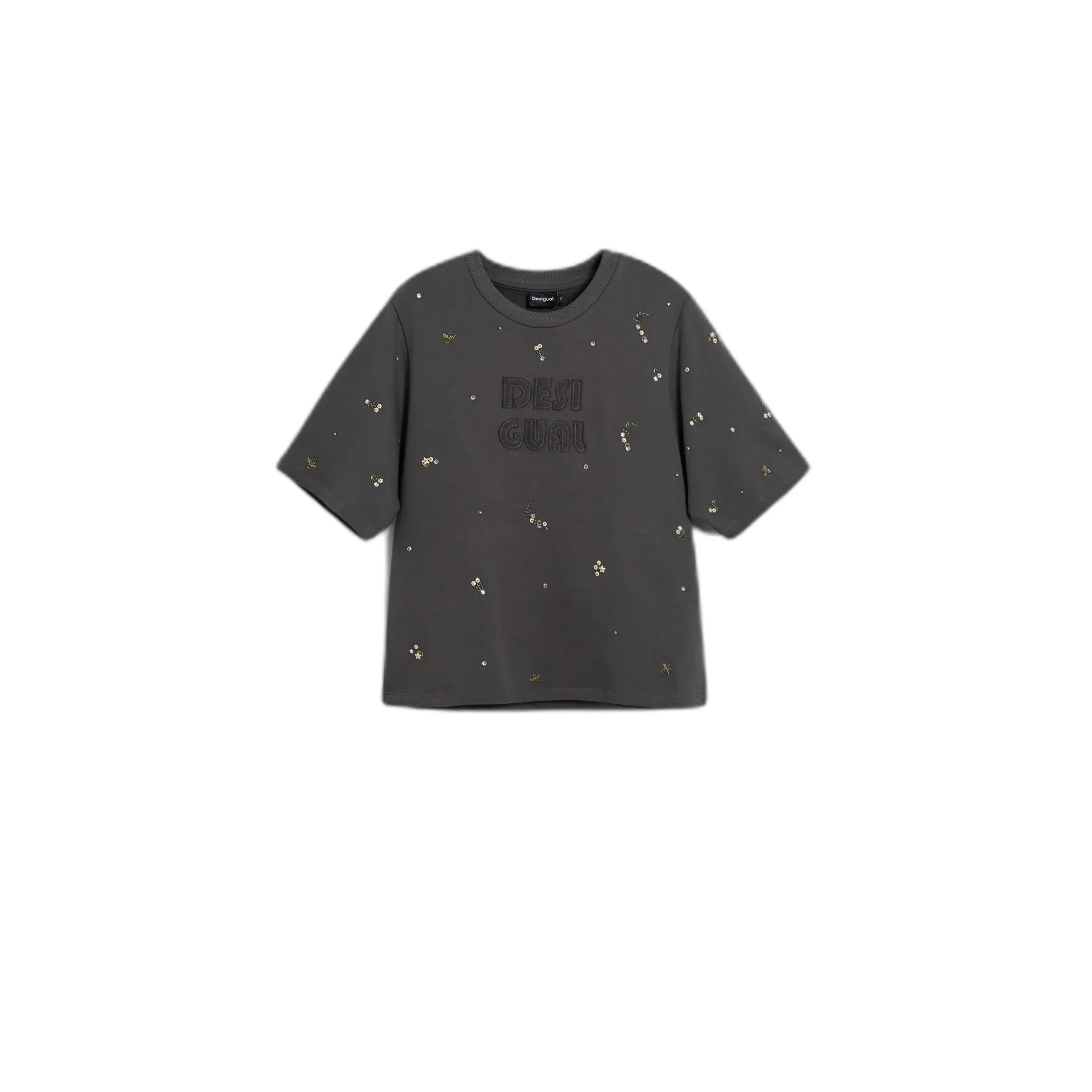 Desigual Women's Gris T-Shirt Oporto