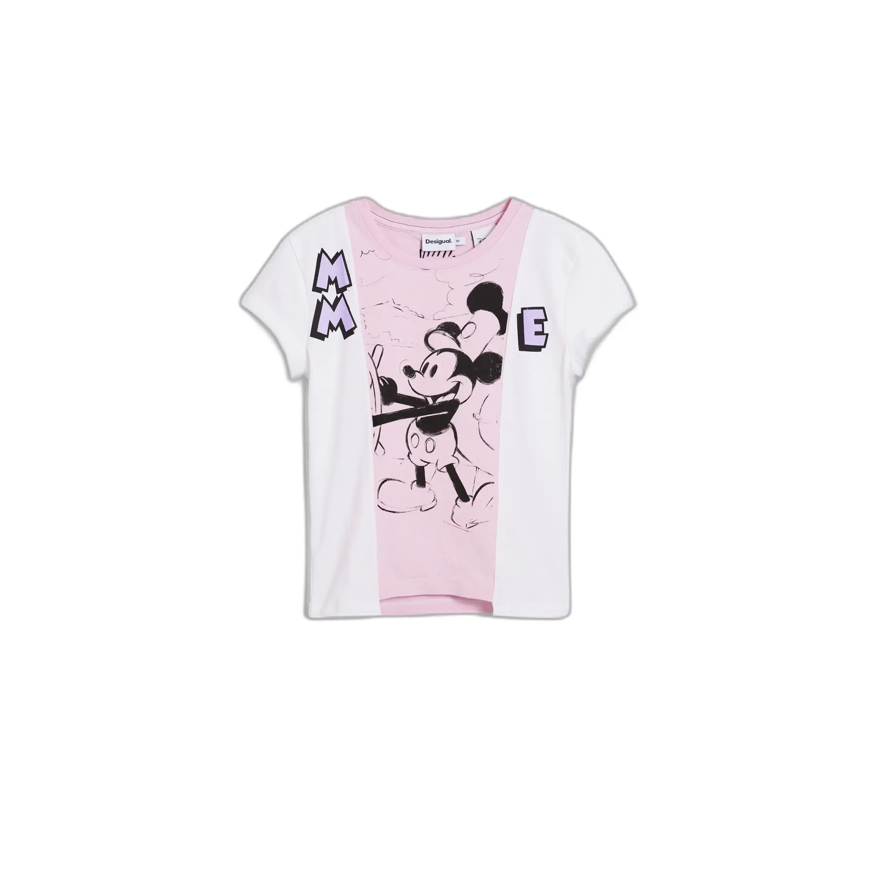 Desigual Damen Blanc T-Shirt Mickey