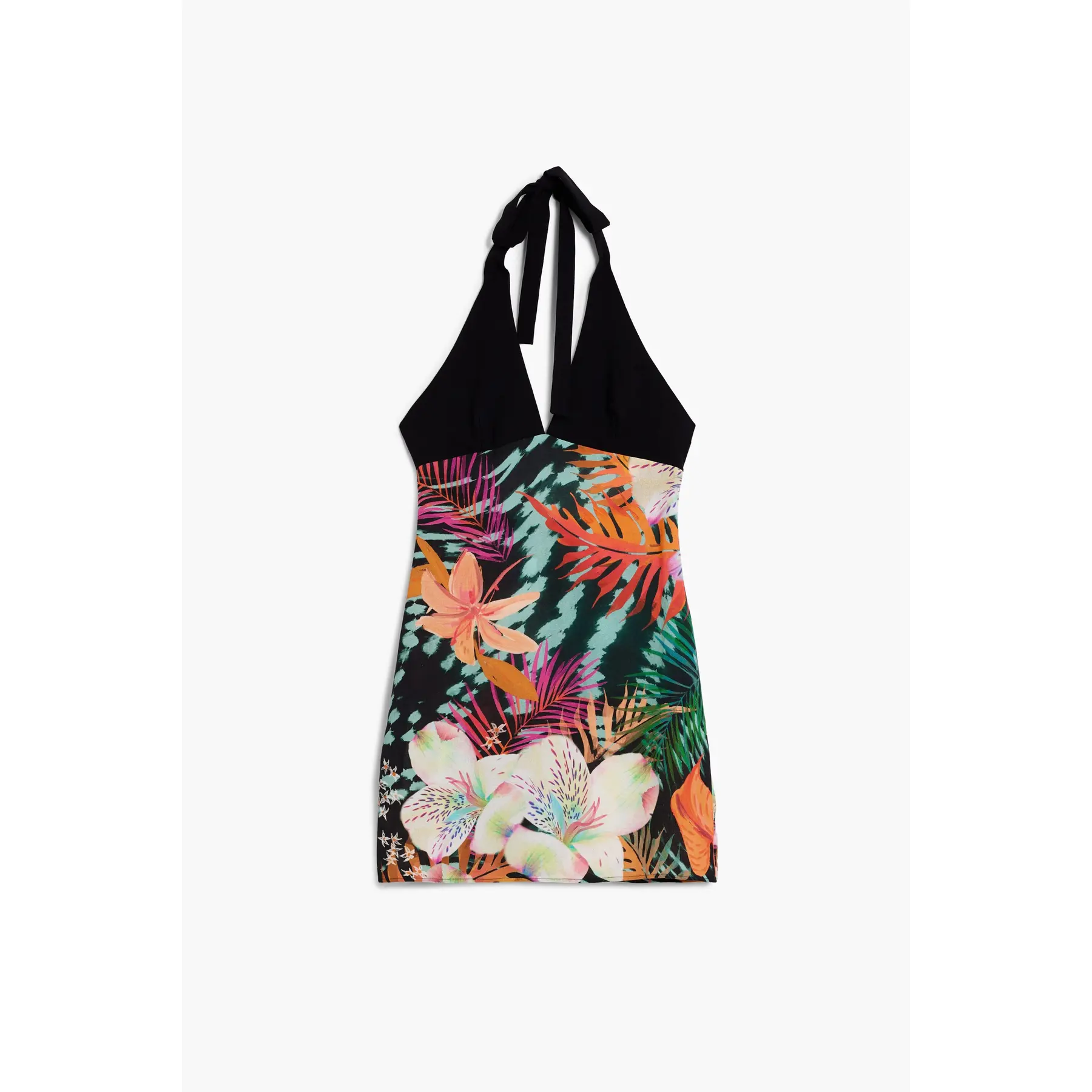 Desigual Donna Noir Vestito Da Swim-Daikiri Fresh