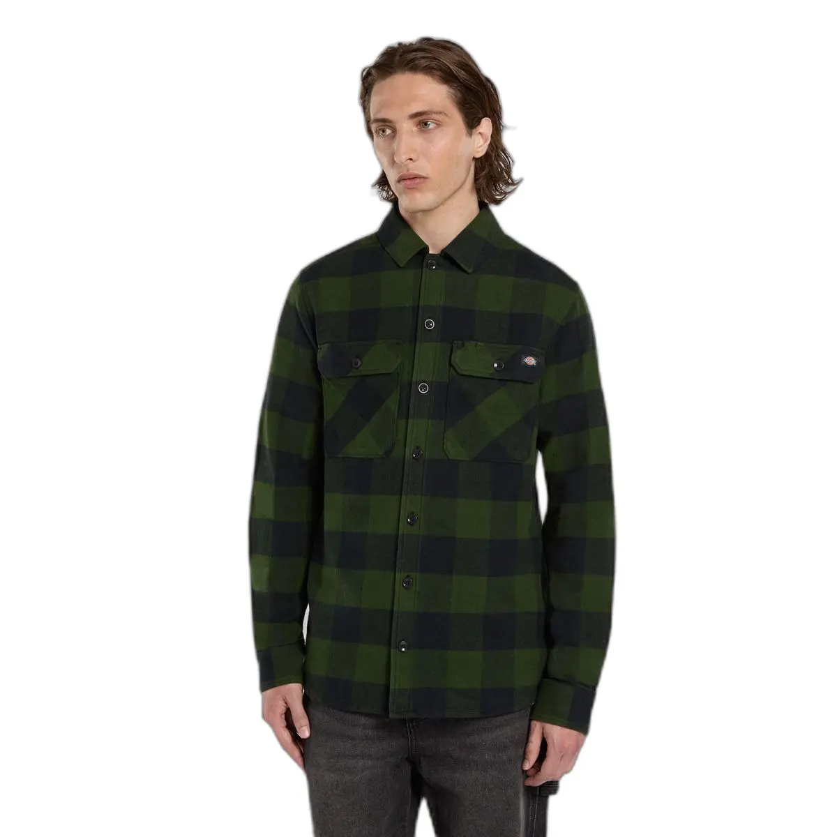 0198265427264 - Sacramento Shirt Langarmhemd grün schwarz in M