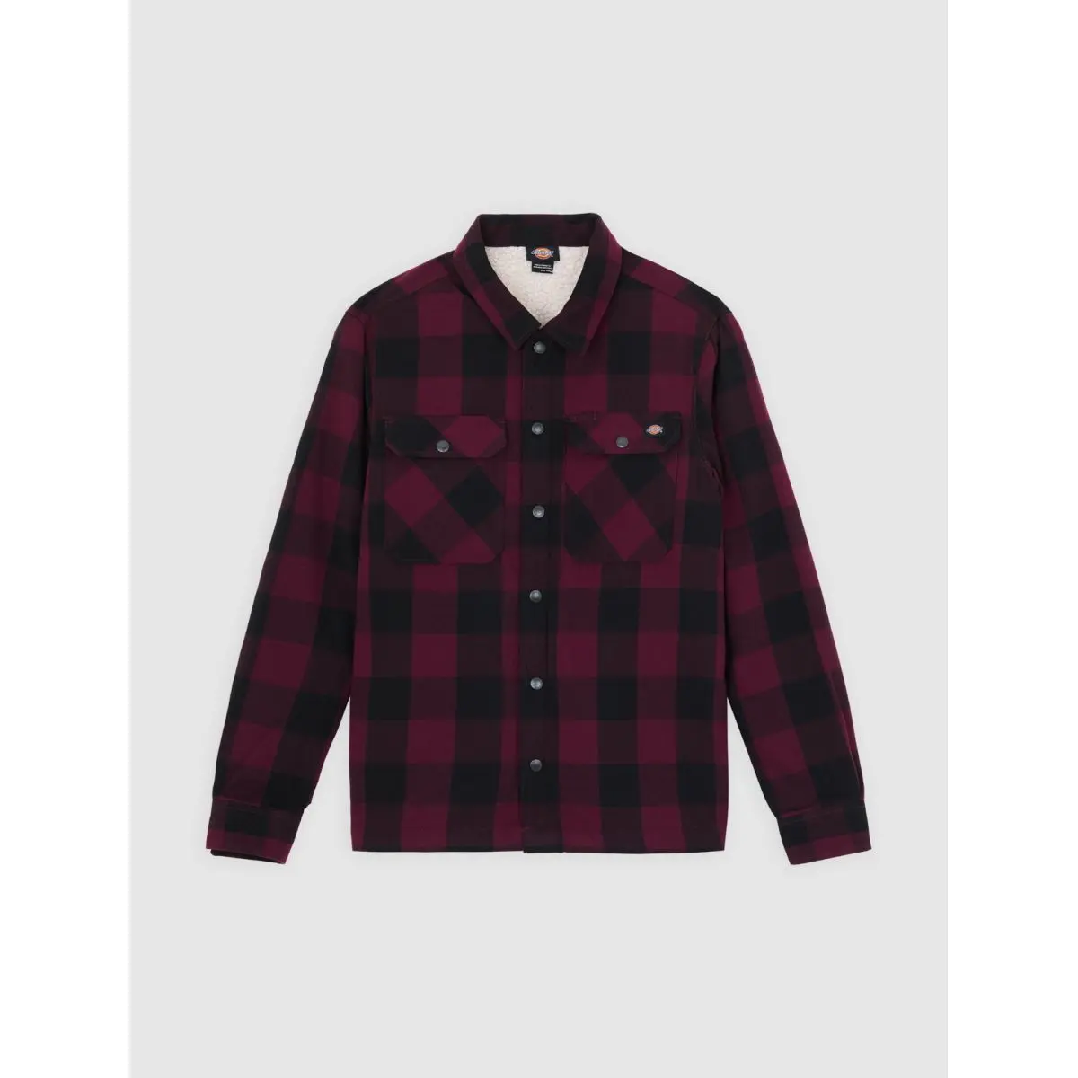 0195438430021 - - Sacramento - Kariertes Hemd in Kastanienbraun mit Innenfutter-Rot