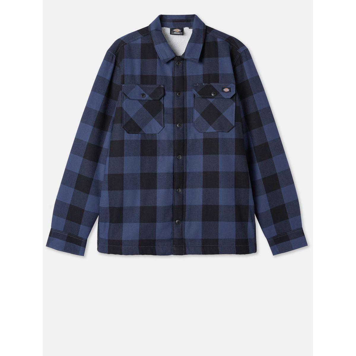 0196248280714 - Lined Sacramento Langarmhemd Herren in navy blue