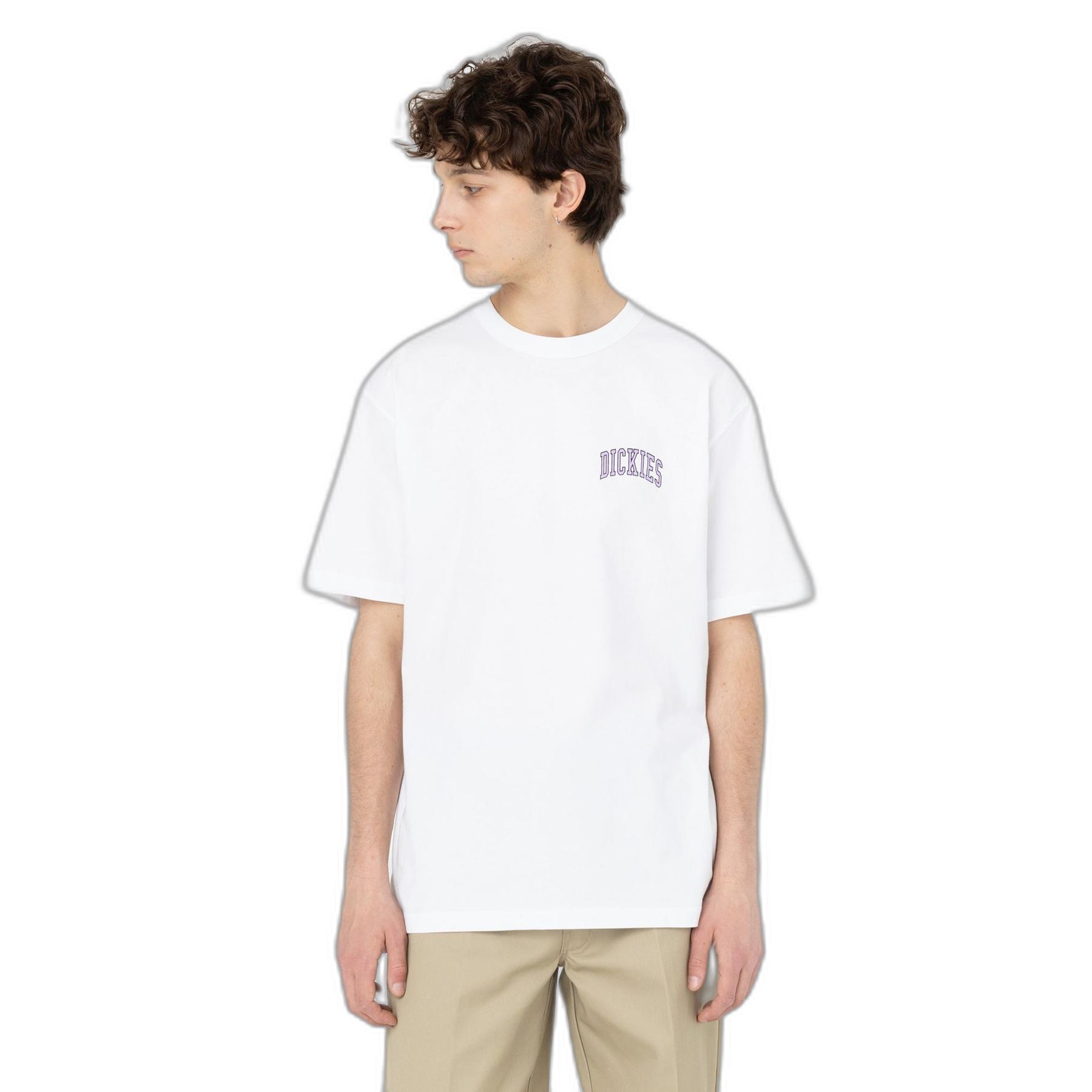 0196246622301 - - Aitkin - Unisex-T-Shirt in Weiß mit Logo auf der linken Brust