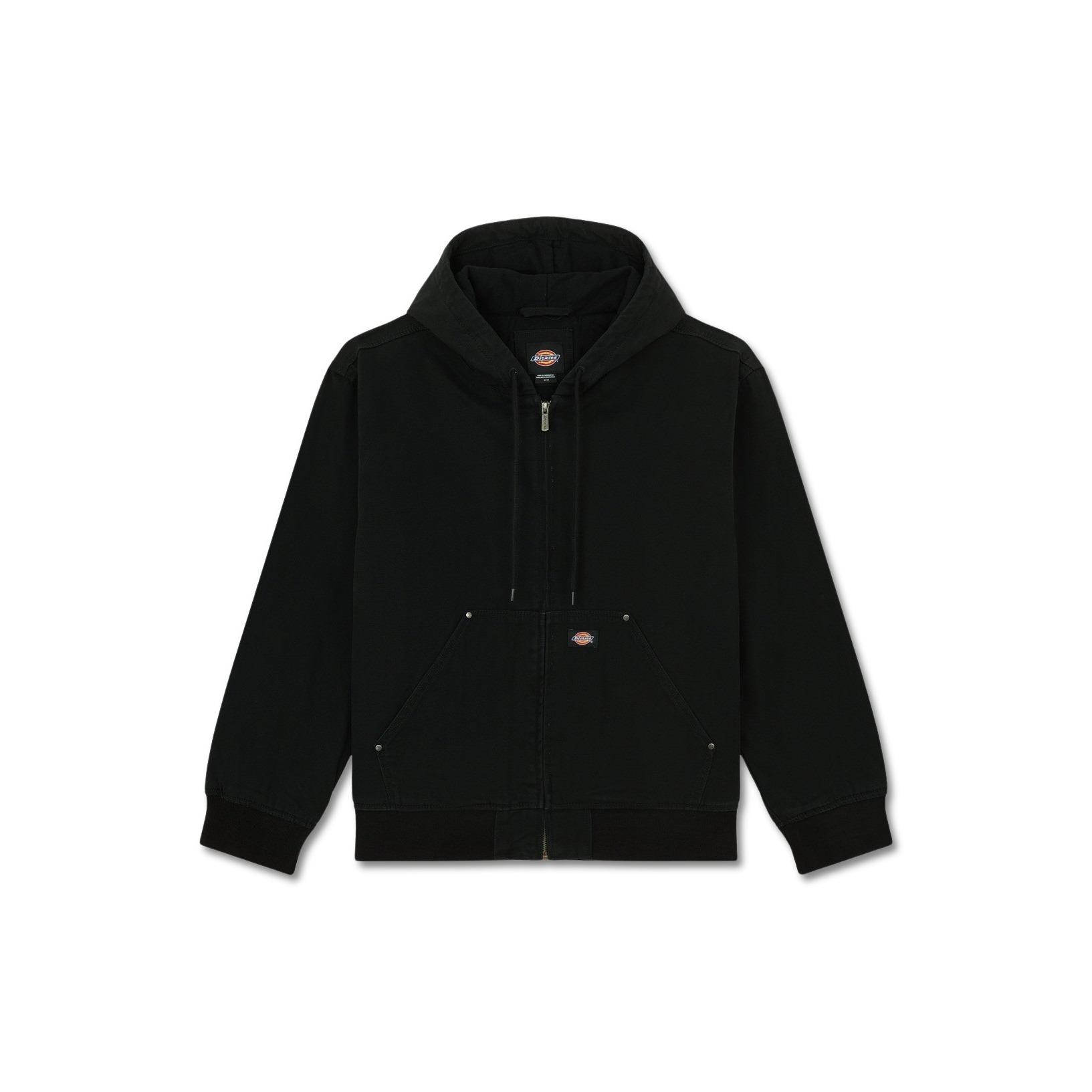 0198265571165 - Hilham Hooded Canvas Jacket Kapuzenjacke schwarz in M