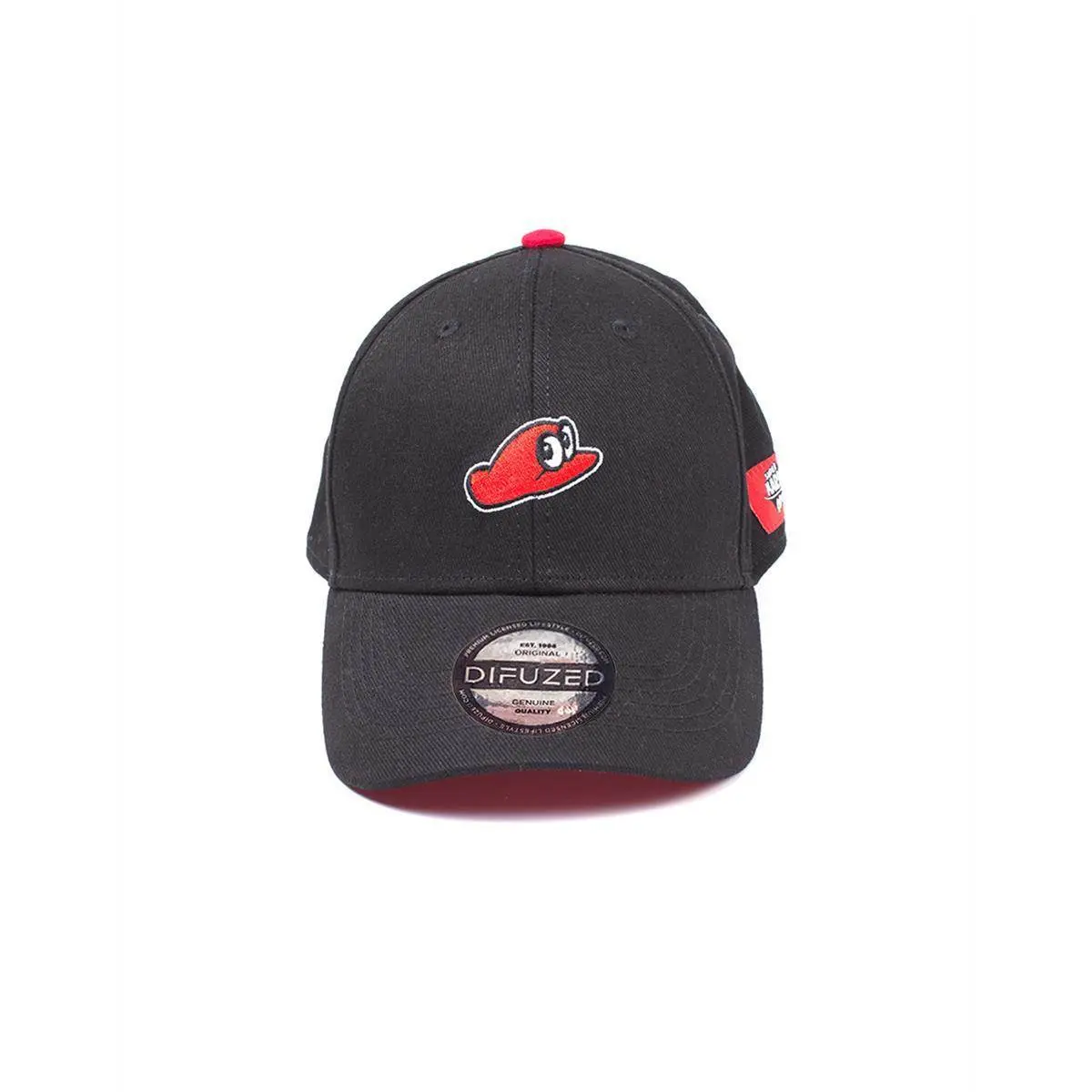 Nintendo - Super Mario Odyssey snapback pet met gebogen klep zwart/rood