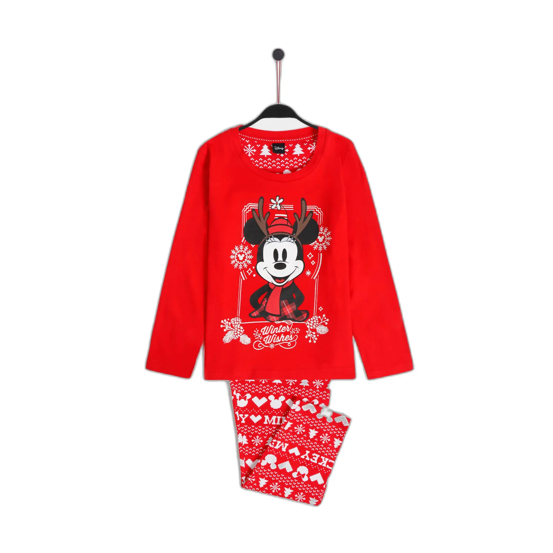 8433623652868 - Mädchen Weihnachts-Pyjama mit langen Ärmeln Mickey