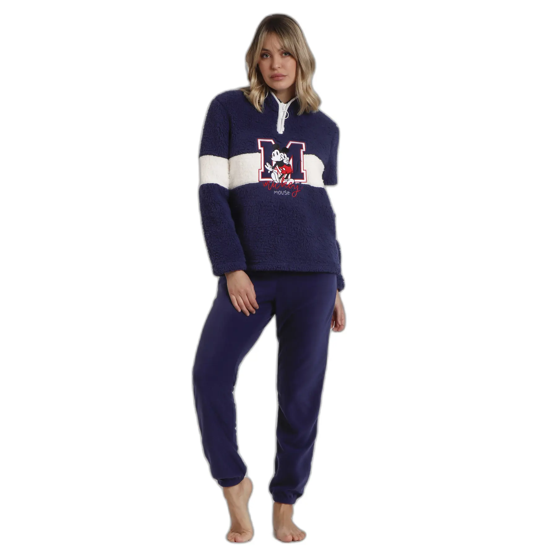 8433623794315 - Warmer Pyjama mit langen Ärmeln für Frauen Mickey New York