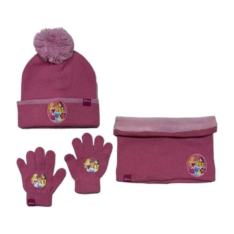 8720193932989 - Mütze mit Schal und Handschuhen Mädchen Princesses