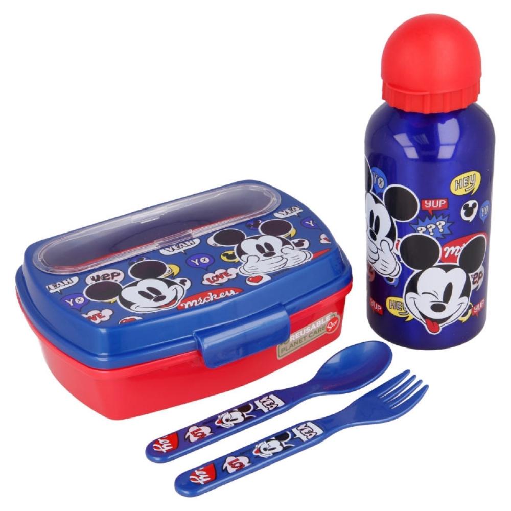 8412497501632 - Kindergeschirr-Set Stor Mickey Mouse Blau 4 Stücke Kunststoff