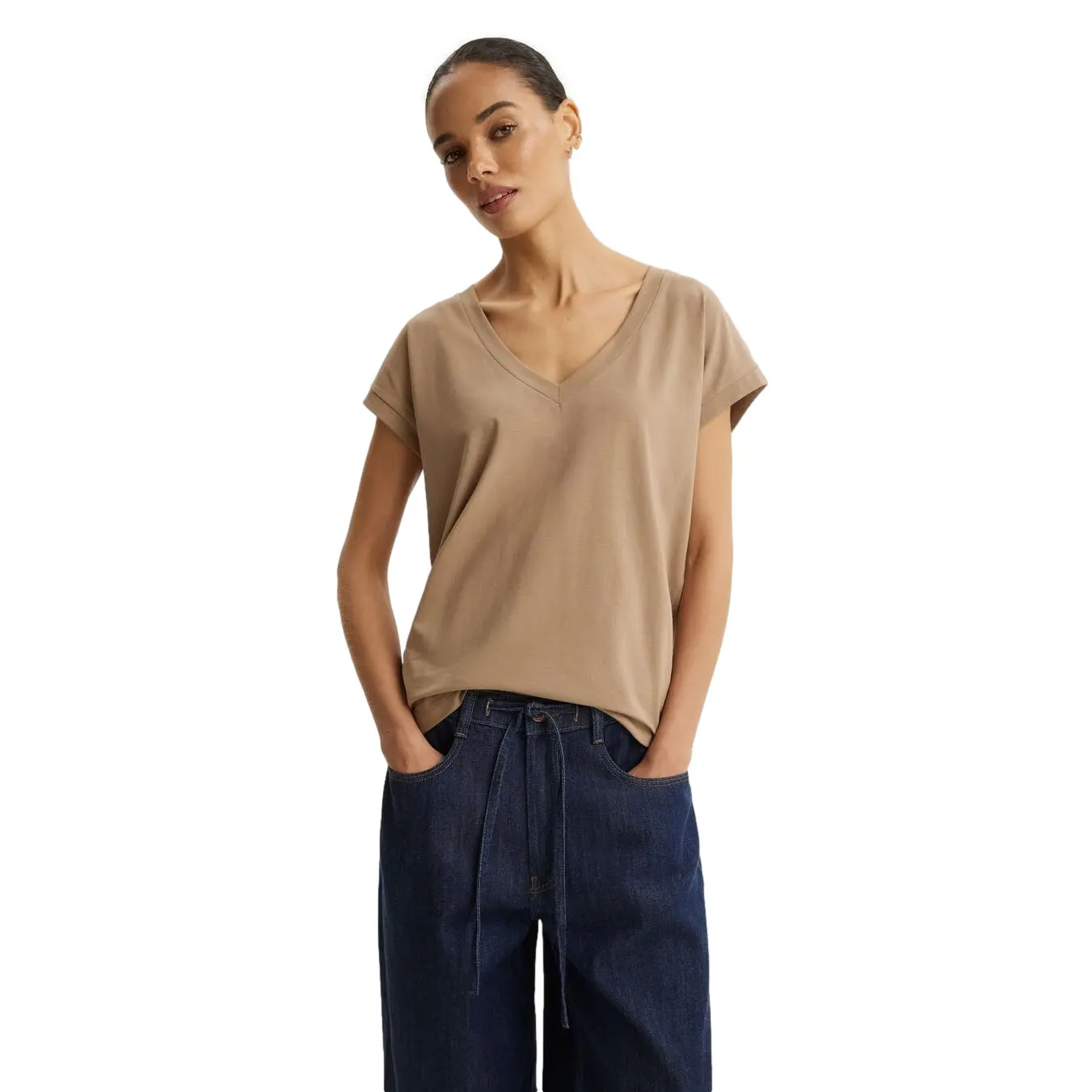 T-shirt da donna con scollo a V  Badbea 261